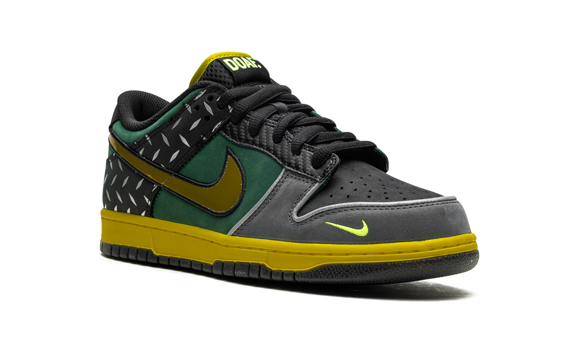 nike dunk low what the duck home university of oregon pe+HV1454-001+diagnol right view