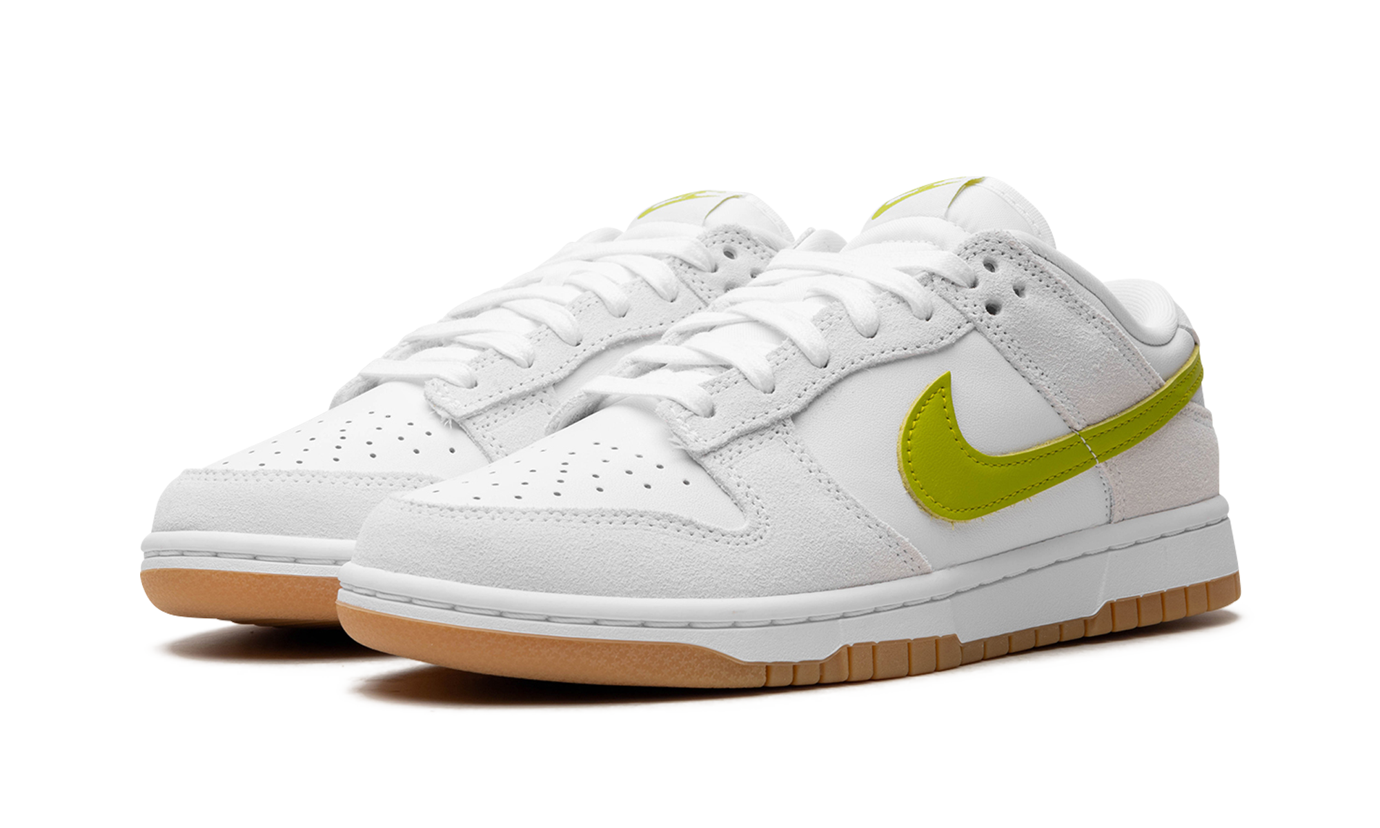 nike dunk low white bright cactus women s+HJ7335-133+diagnol left view