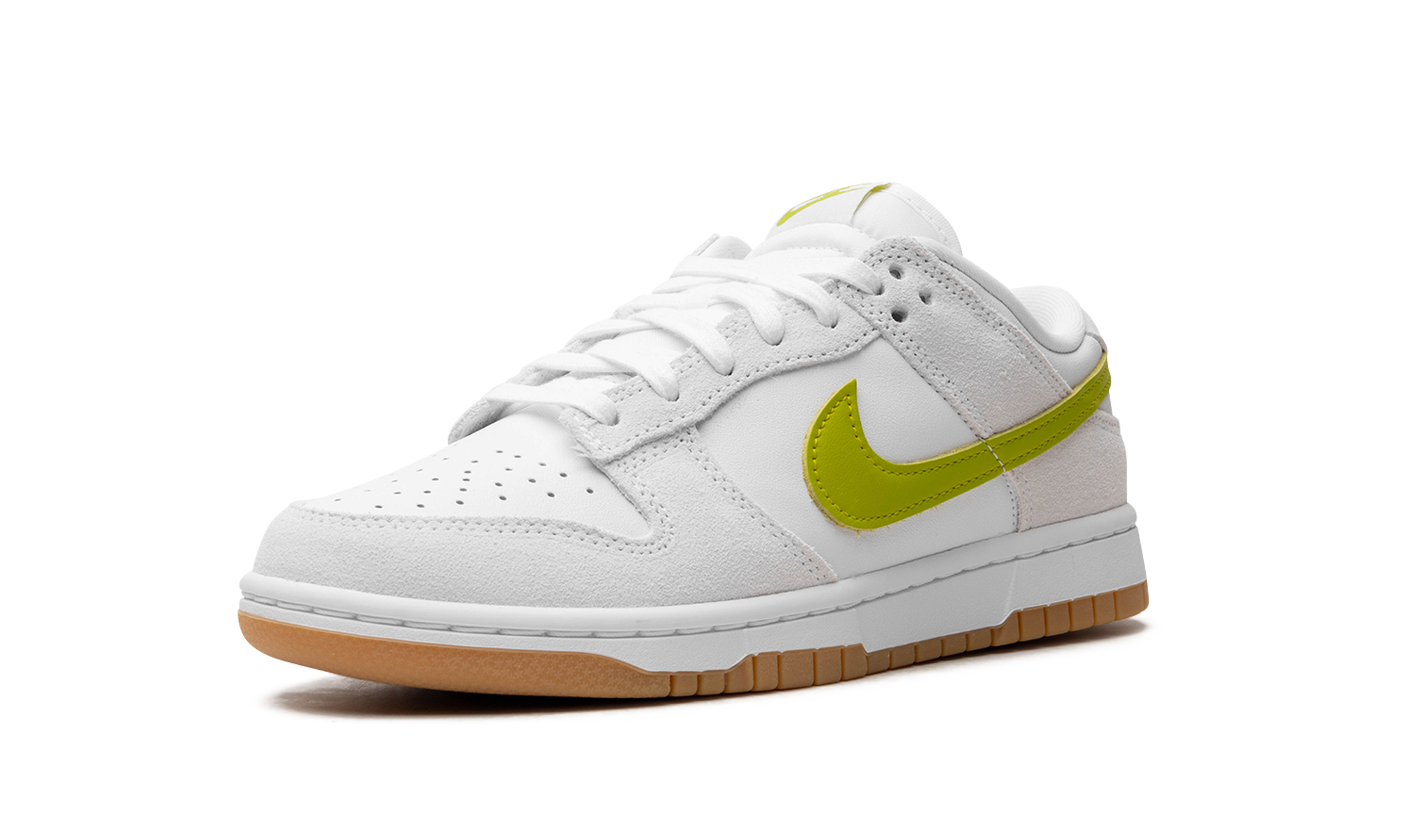 nike dunk low white bright cactus women s+HJ7335-133+left diagnol single view