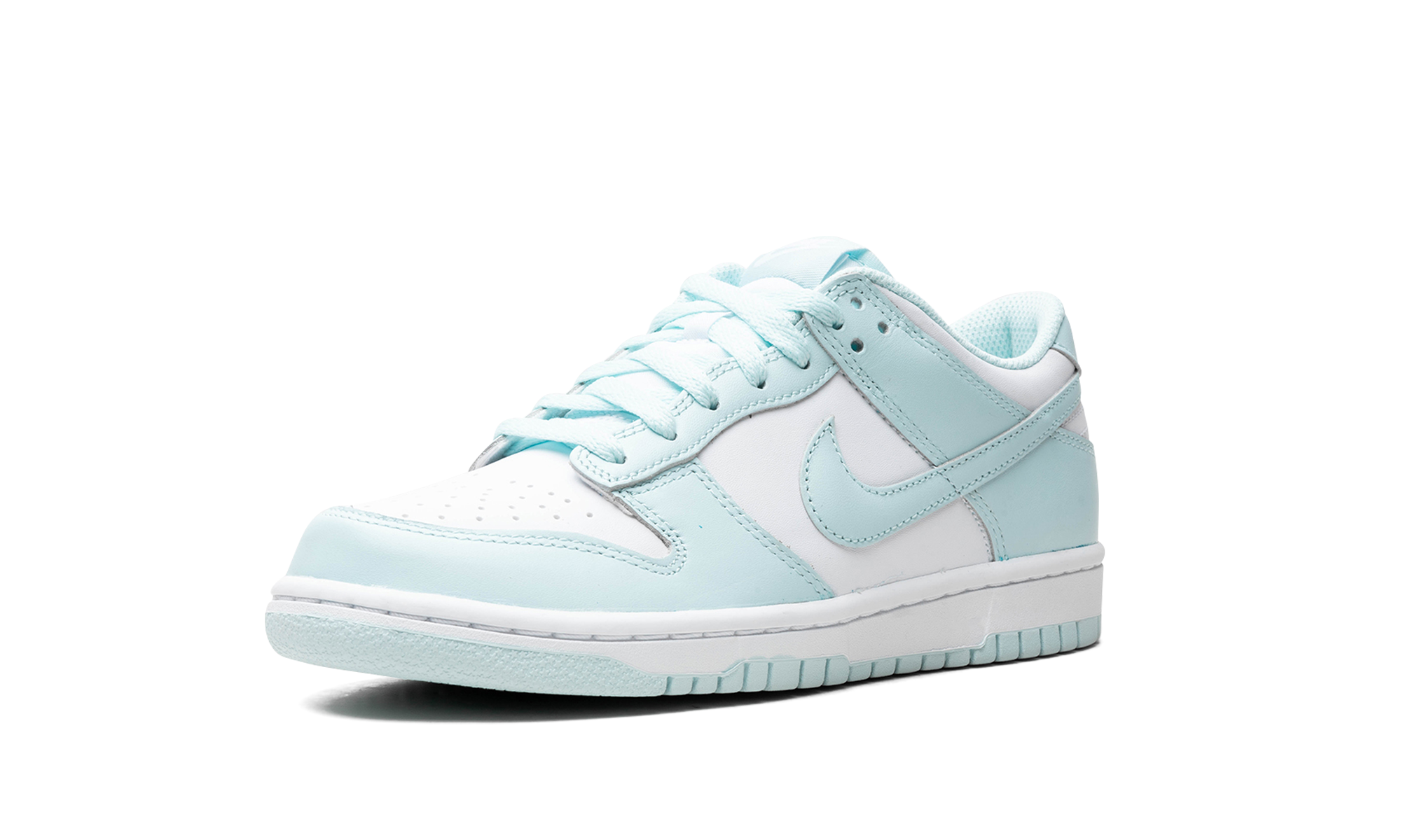 nike dunk low white glacier blue gs+FB9109-105+left diagnol single view