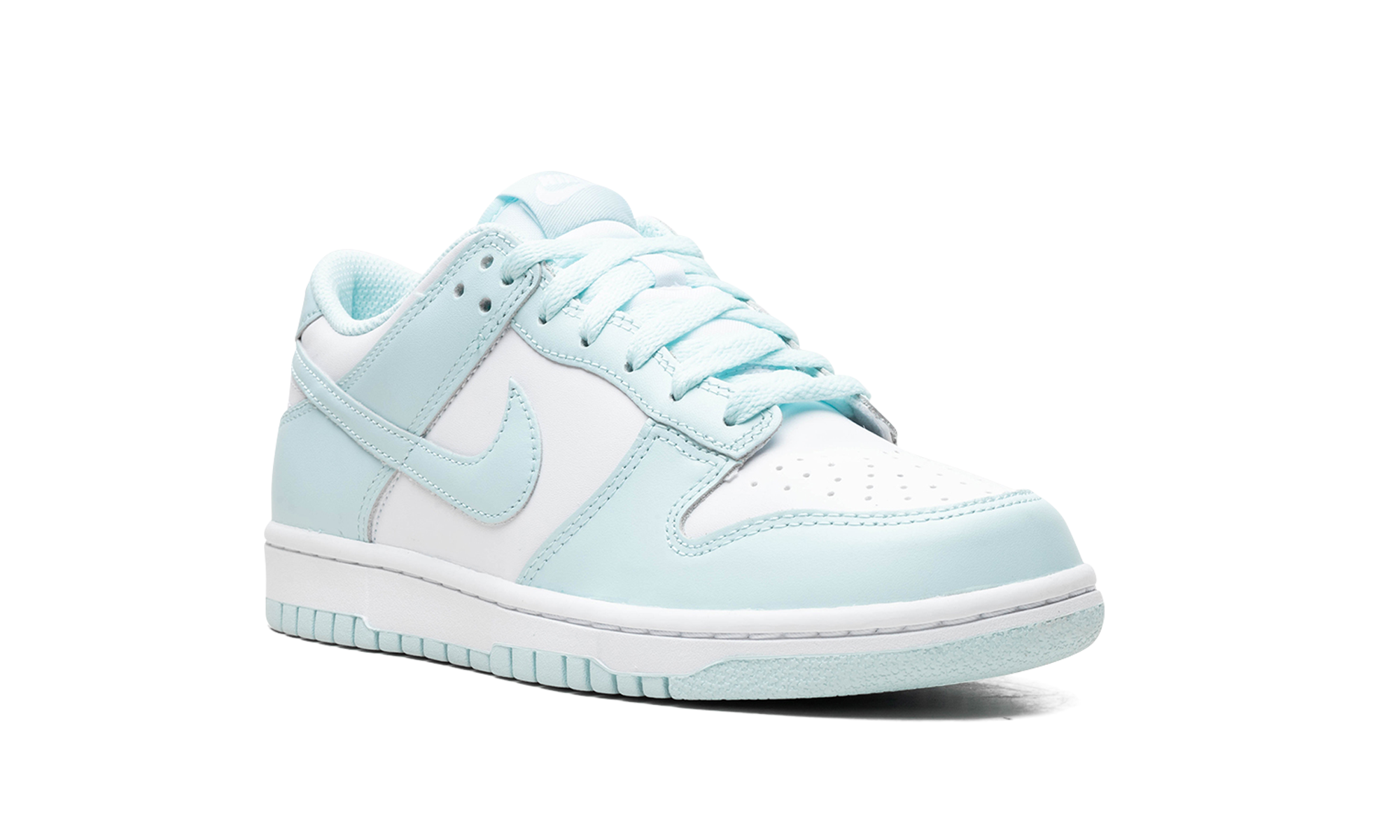 nike dunk low white glacier blue gs+FB9109-105+diagnol right view