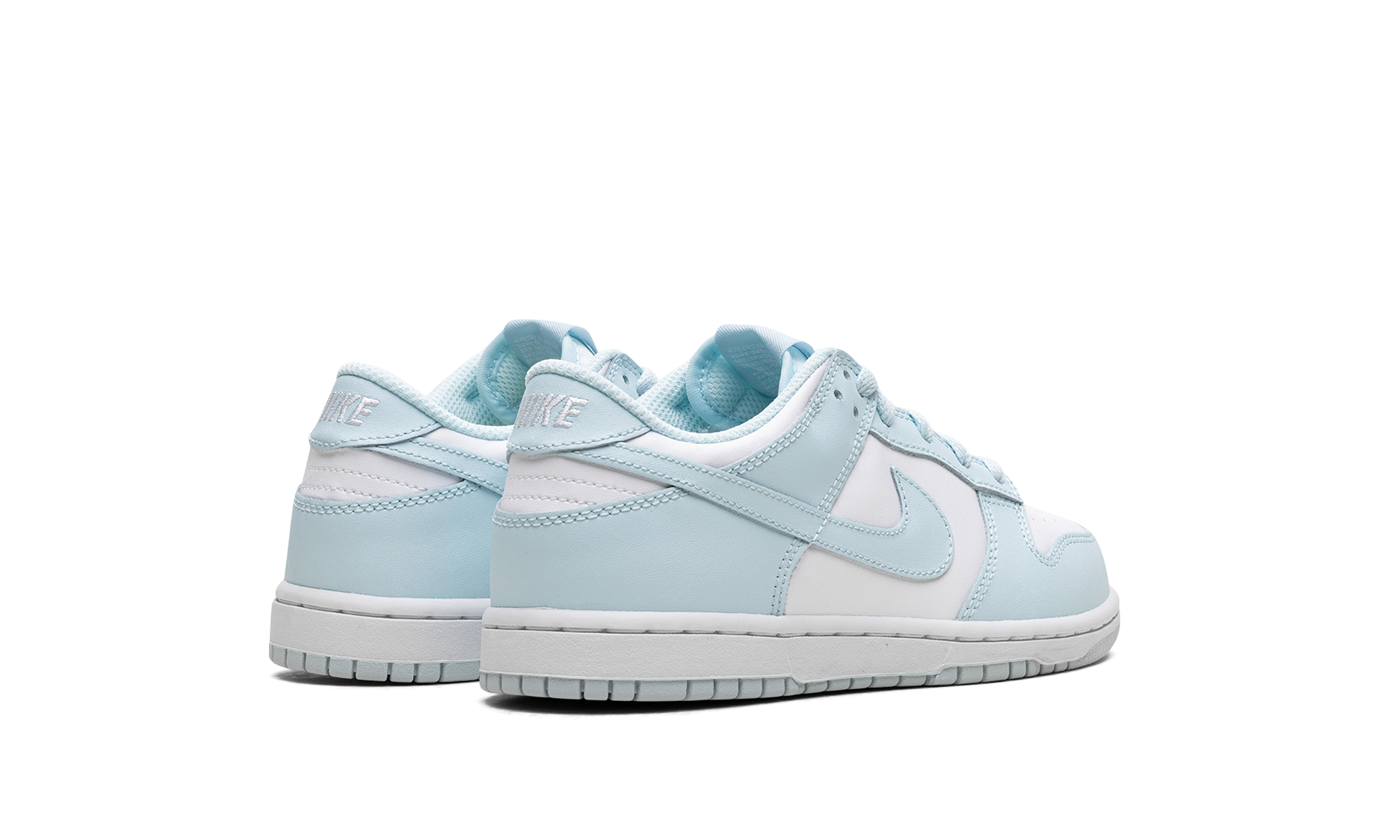 nike dunk low white glacier blue ps+FB9108-105+diagnol right behind view