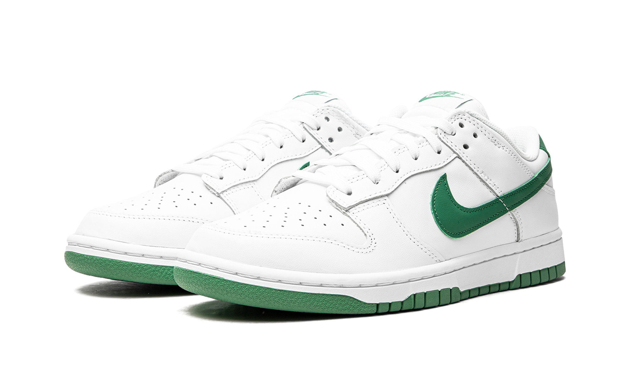 nike dunk low white green noise women s+DD1503-112+diagnol left view