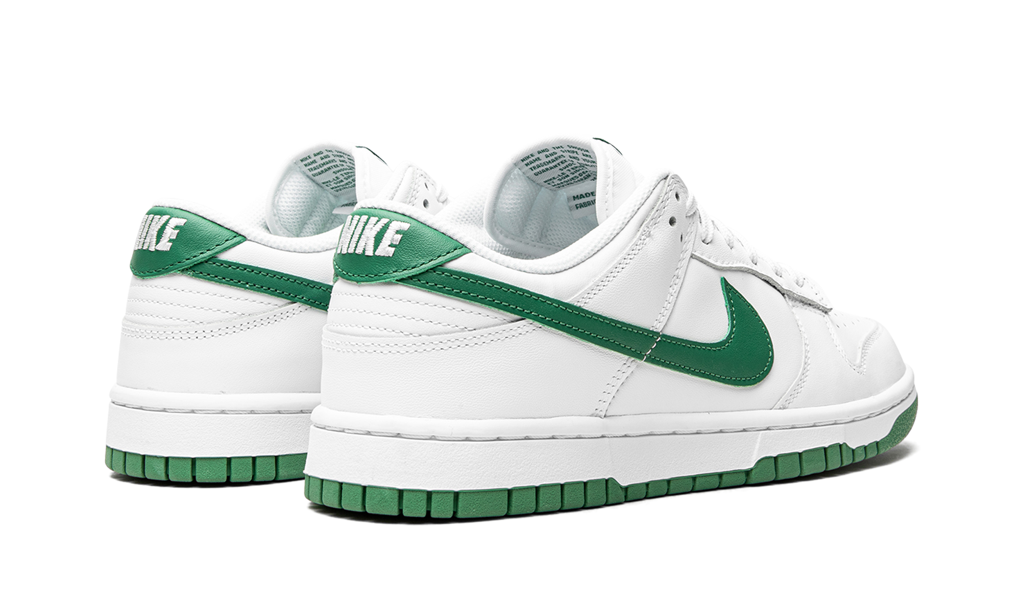 nike dunk low white green noise women s+DD1503-112+diagnol right behind view