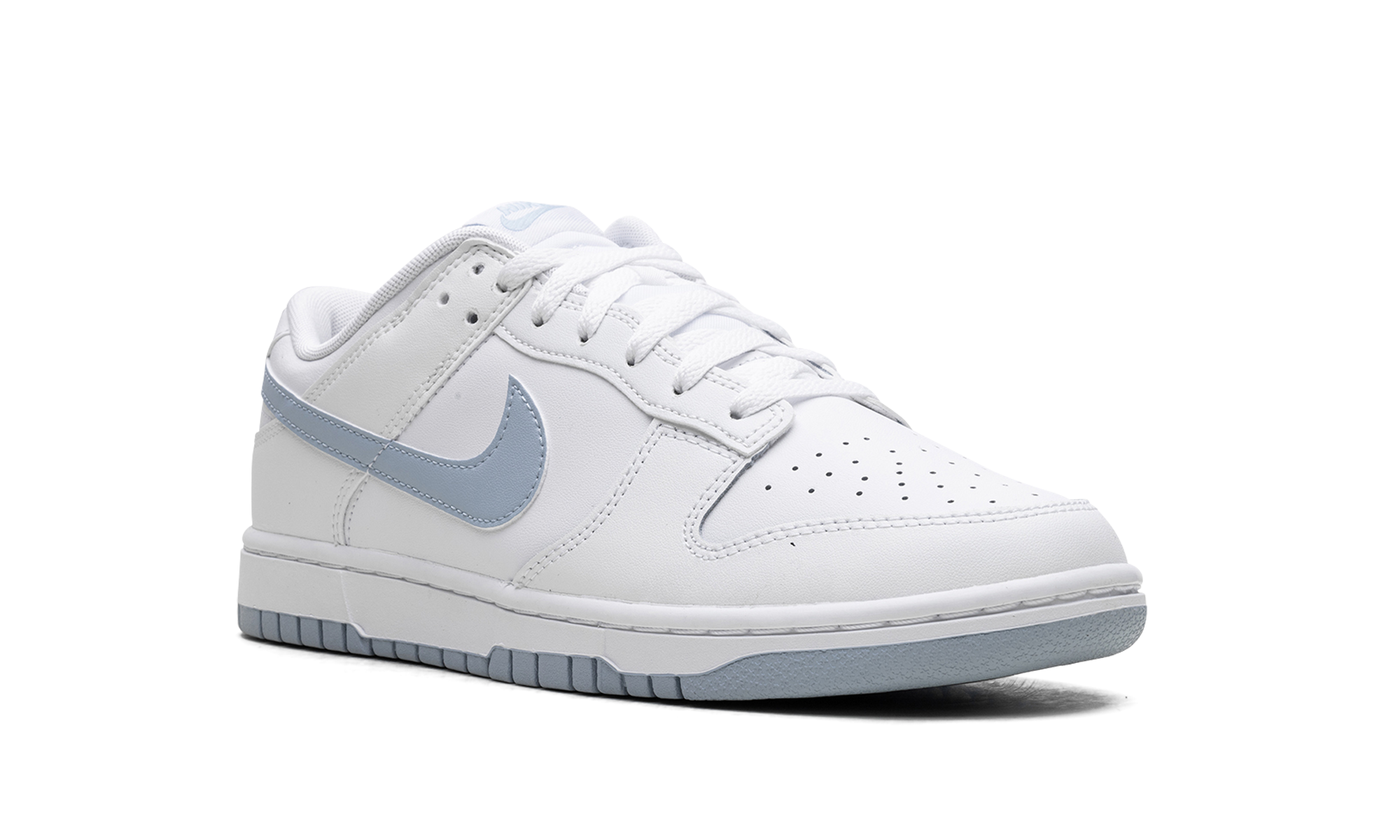 nike dunk low white light armory blue+DV0831-109+diagnol right view