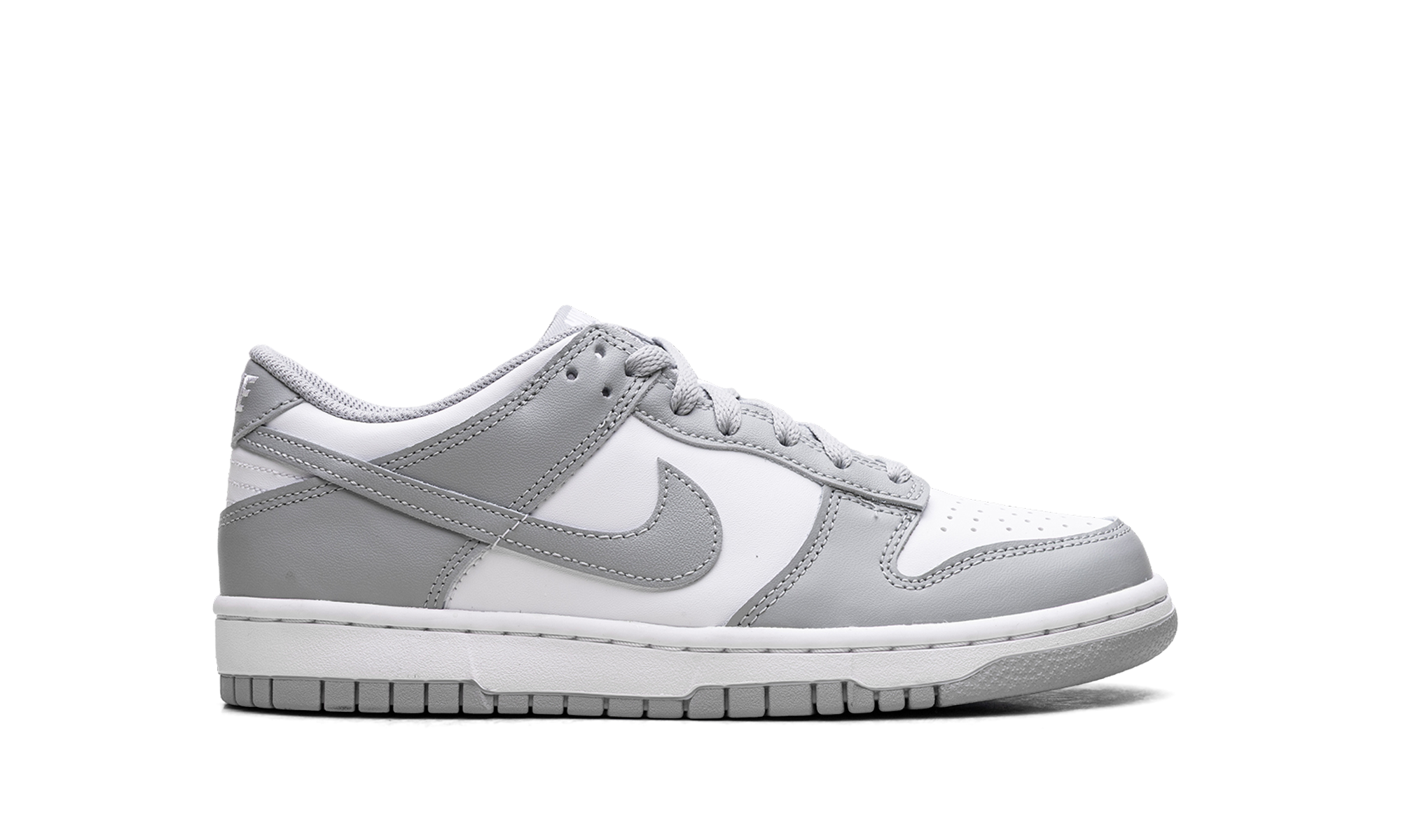 nike dunk low white light smoke grey gs+FB9109-123+right view