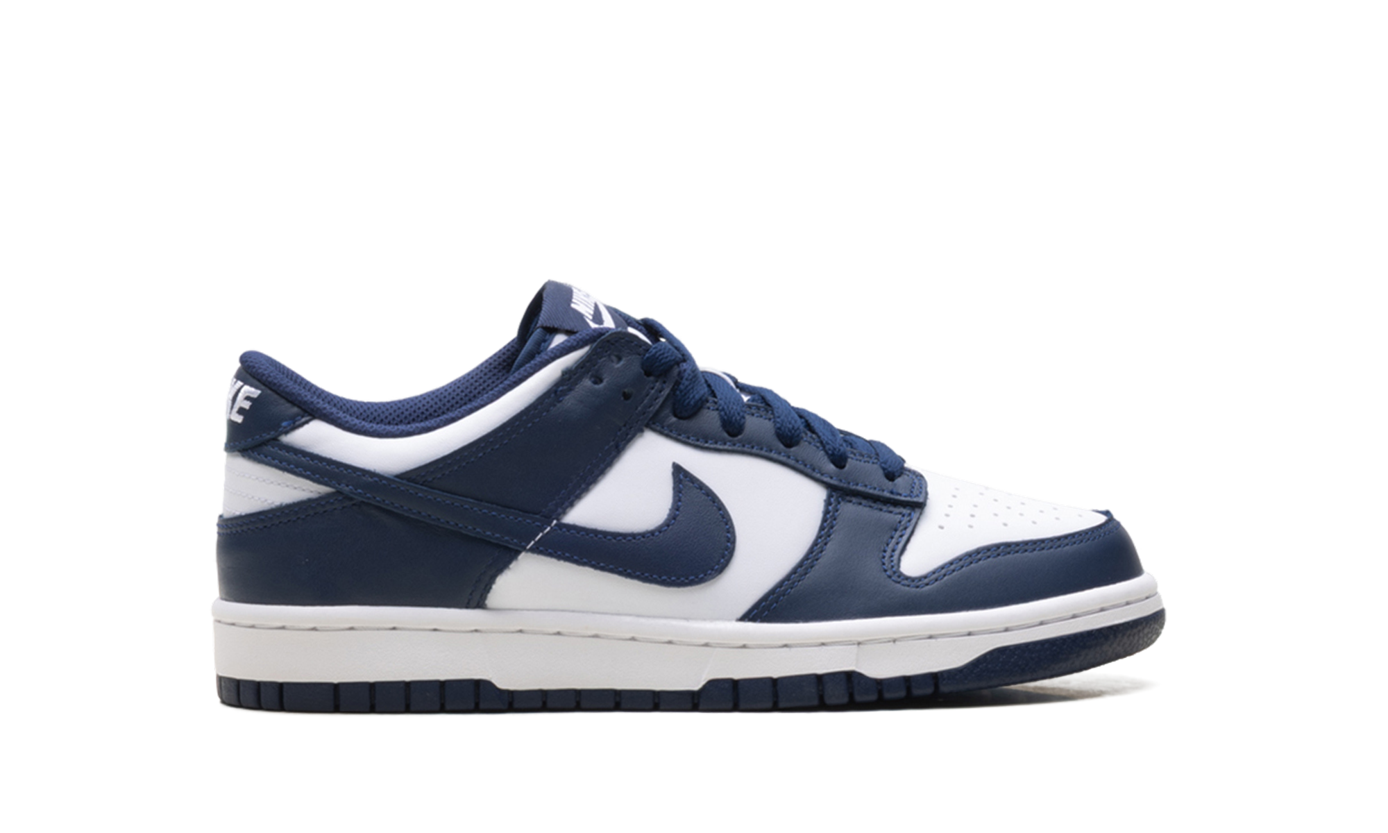 nike dunk low white midnight navy gs+FB9109-116+right view