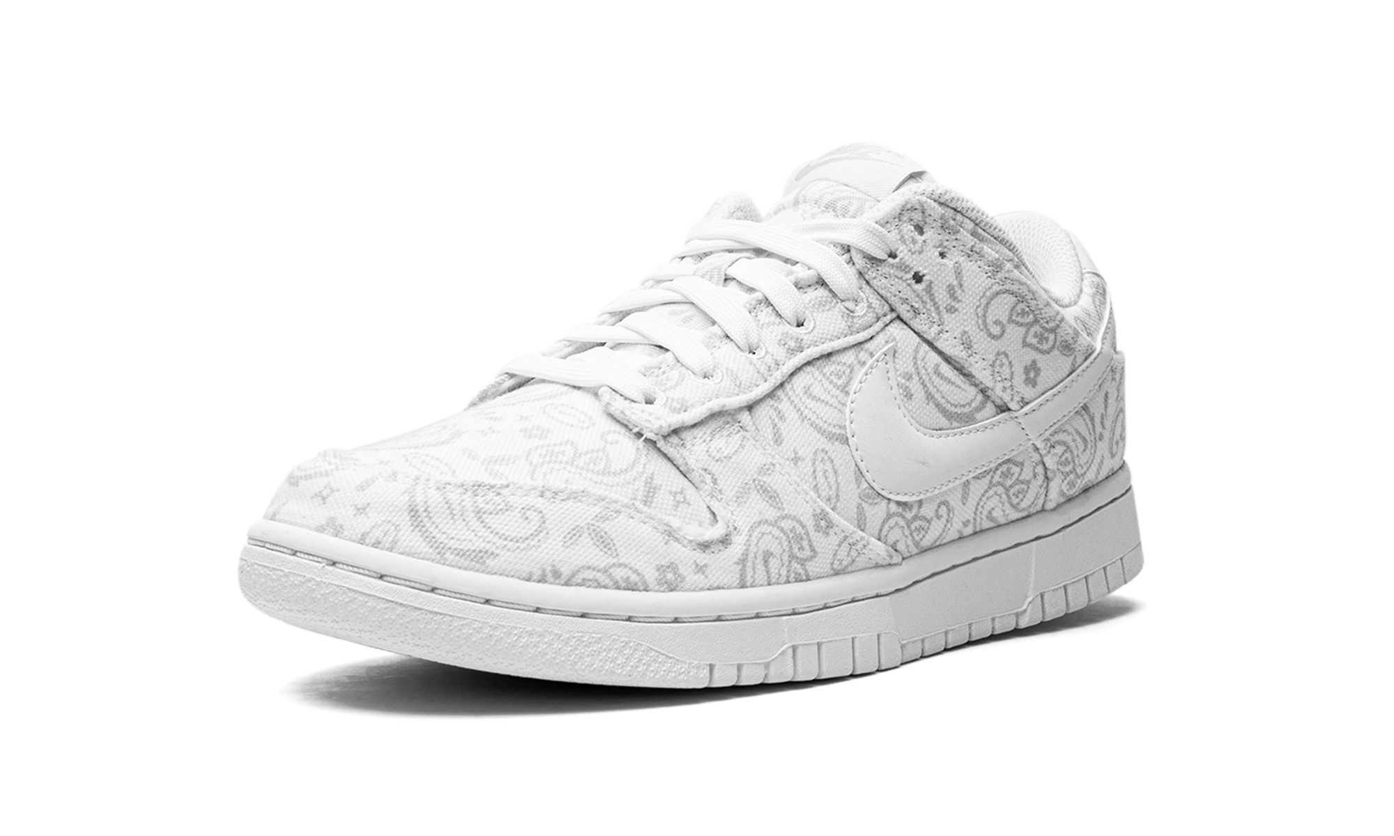 nike dunk low white paisley women s+DJ9955-100+left diagnol single view