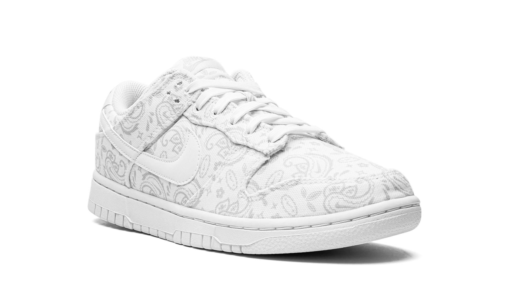 nike dunk low white paisley women s+DJ9955-100+diagnol right view
