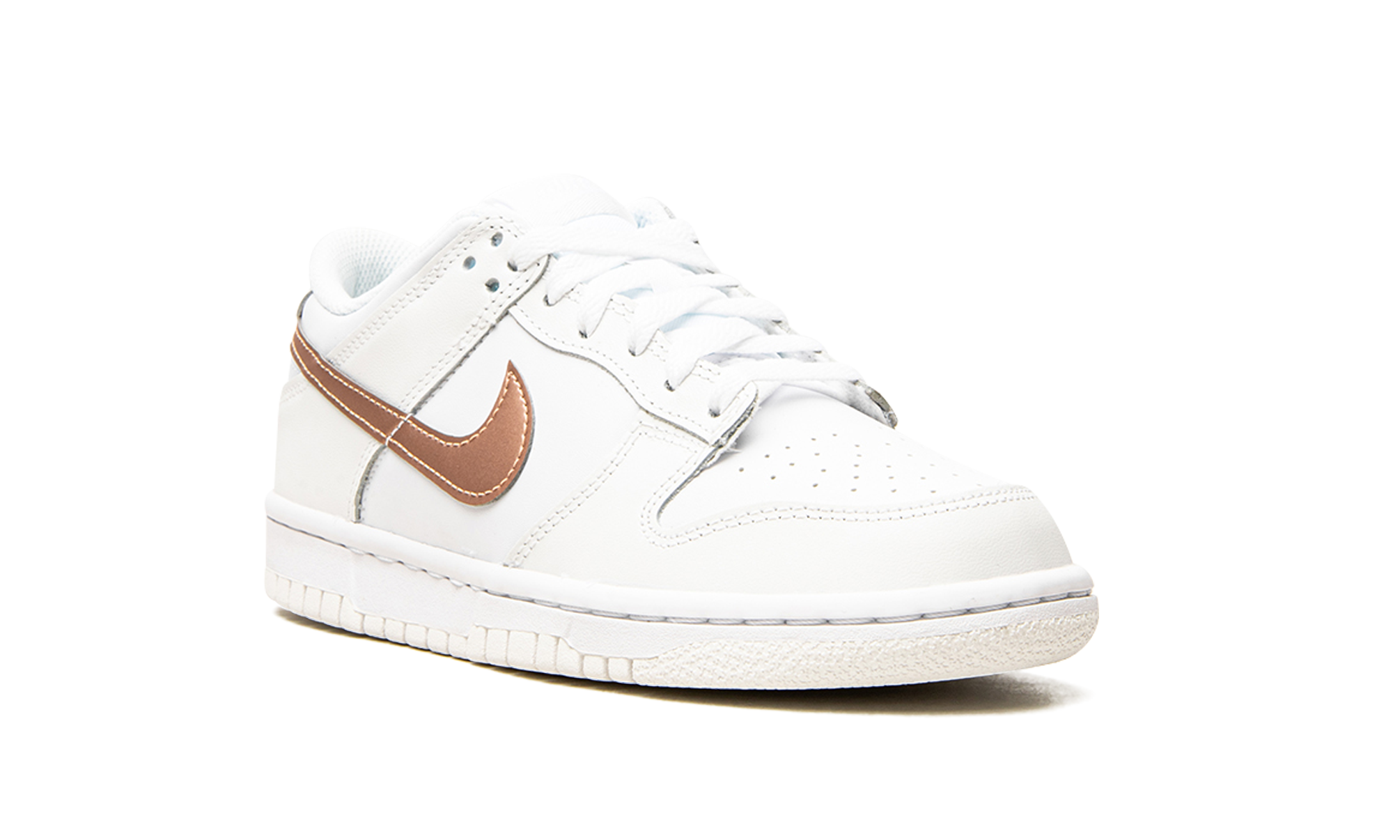 nike dunk low white pink gs+DH9765-100+diagnol right view