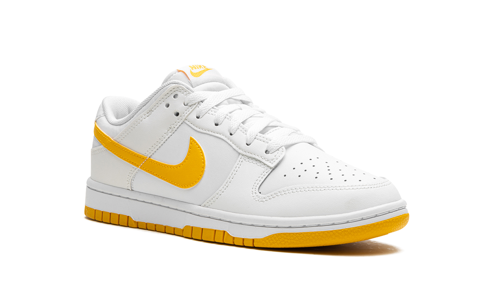 nike dunk low white university gold+DV0831-110+diagnol right view