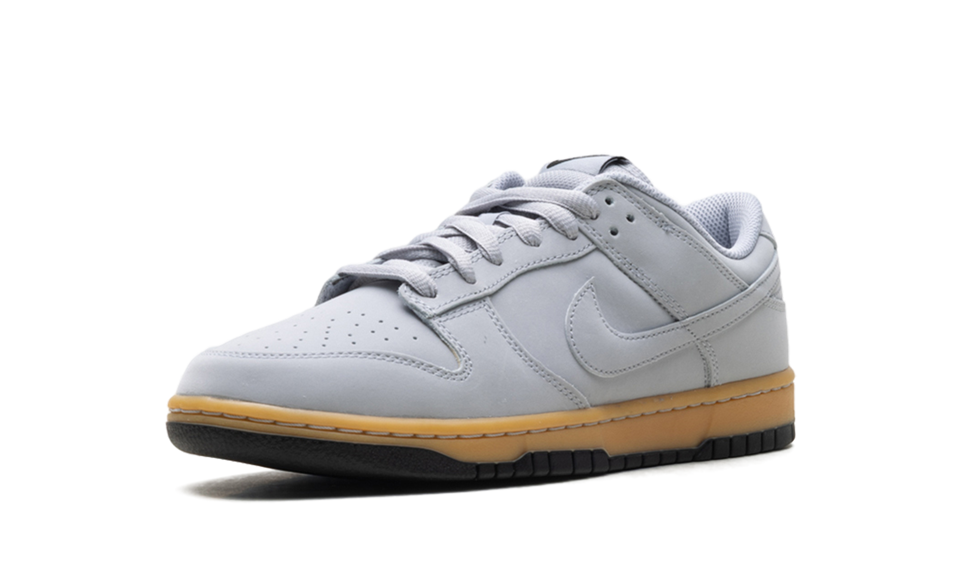 nike dunk low wolf grey gum+HQ1932-001+left diagnol single view