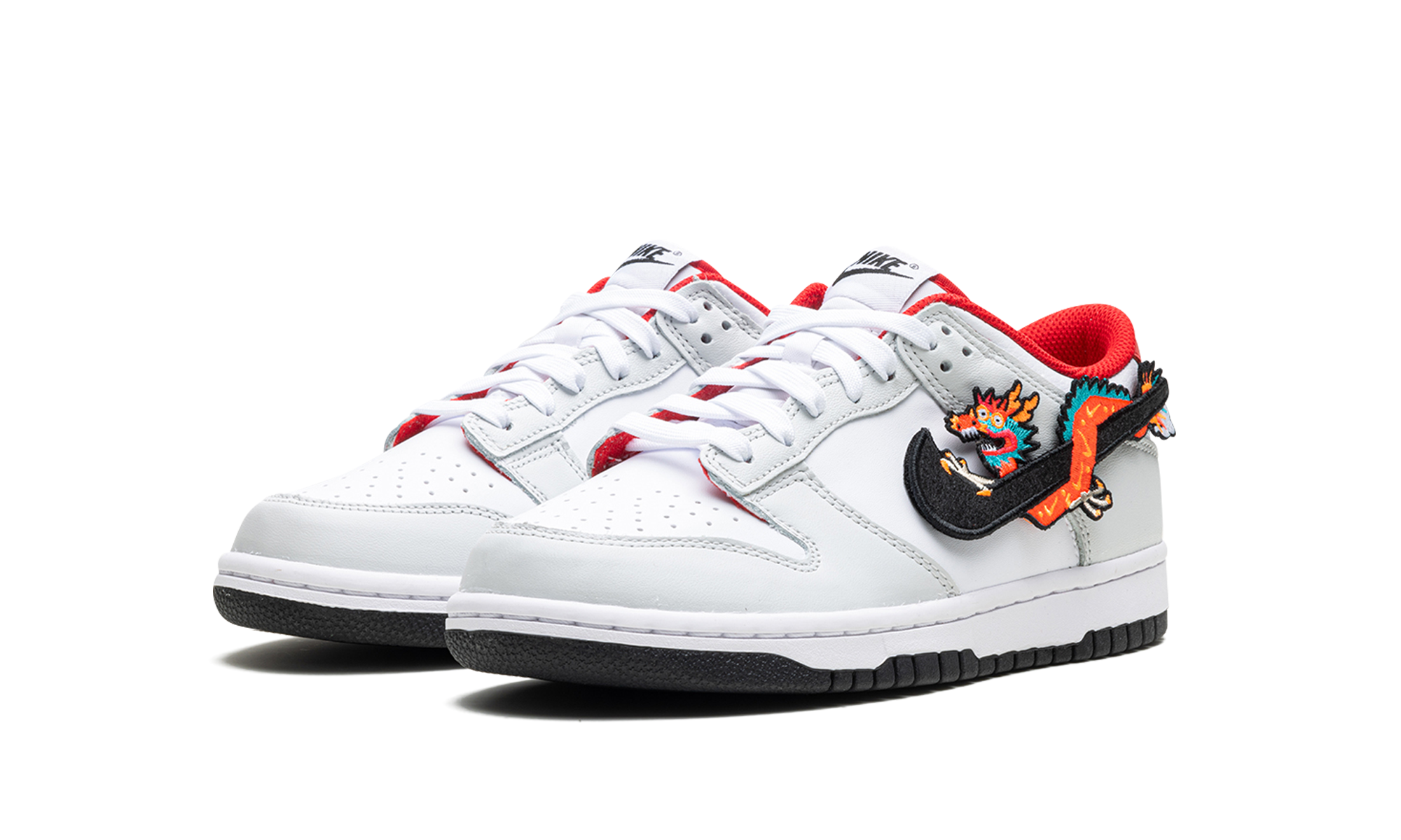 nike dunk low year of the dragon gs+FZ5528-101+diagnol left view