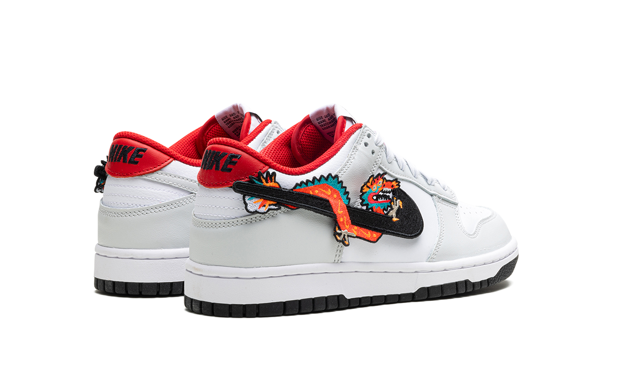 nike dunk low year of the dragon gs+FZ5528-101+diagnol right behind view