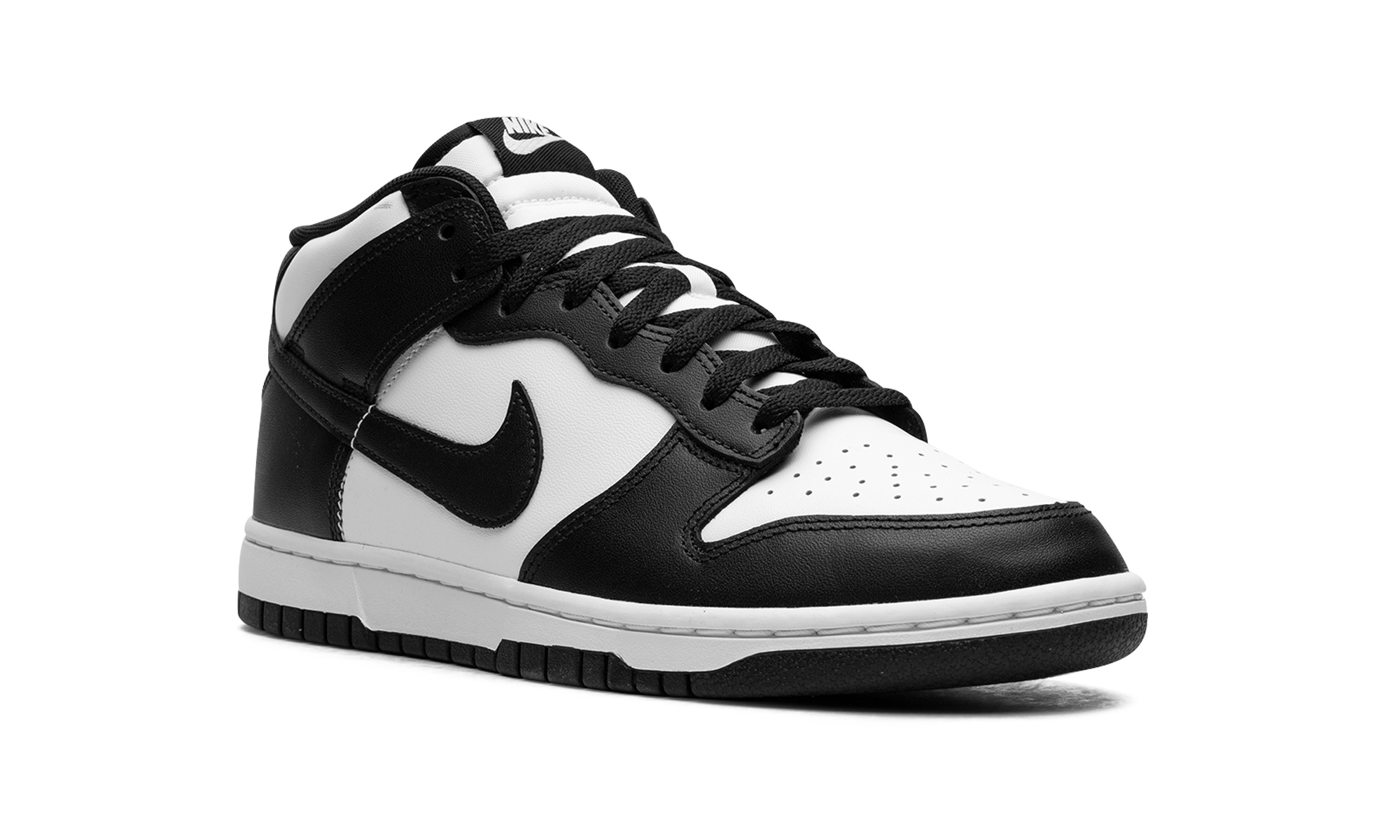 nike dunk mid leather panda+FQ8784-100+diagnol right view