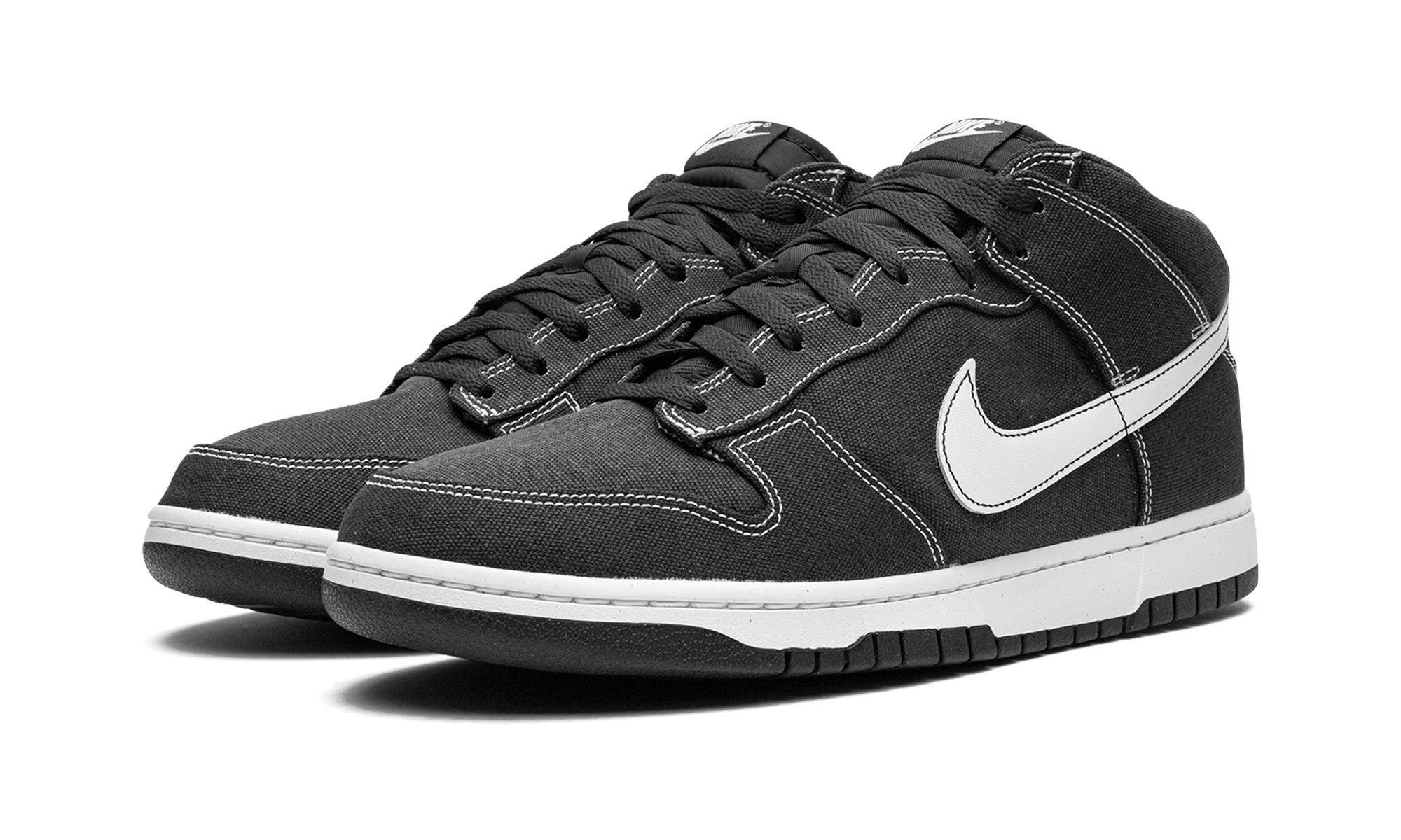 nike dunk mid off noir white+DV0830-001+diagnol left view