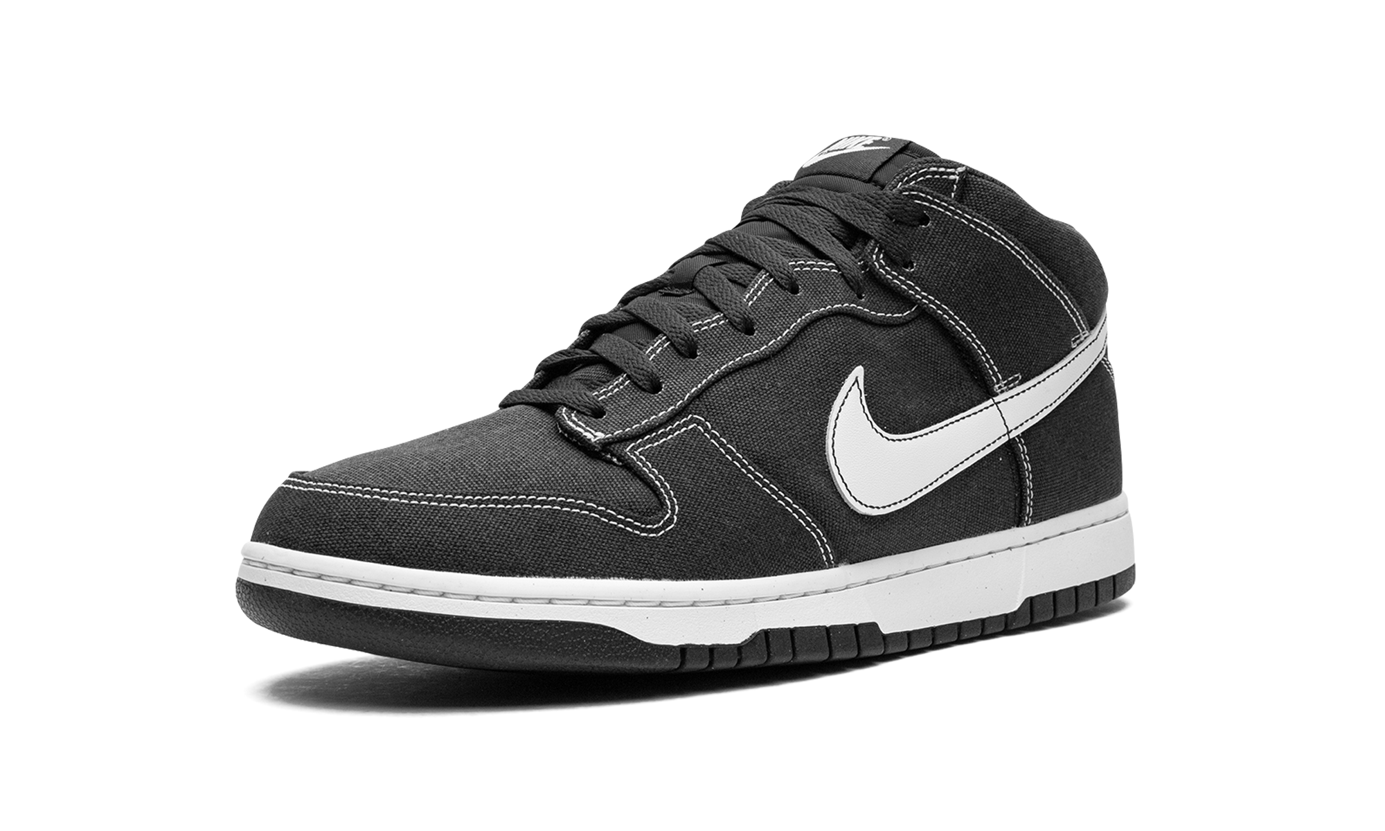nike dunk mid off noir white+DV0830-001+left diagnol single view