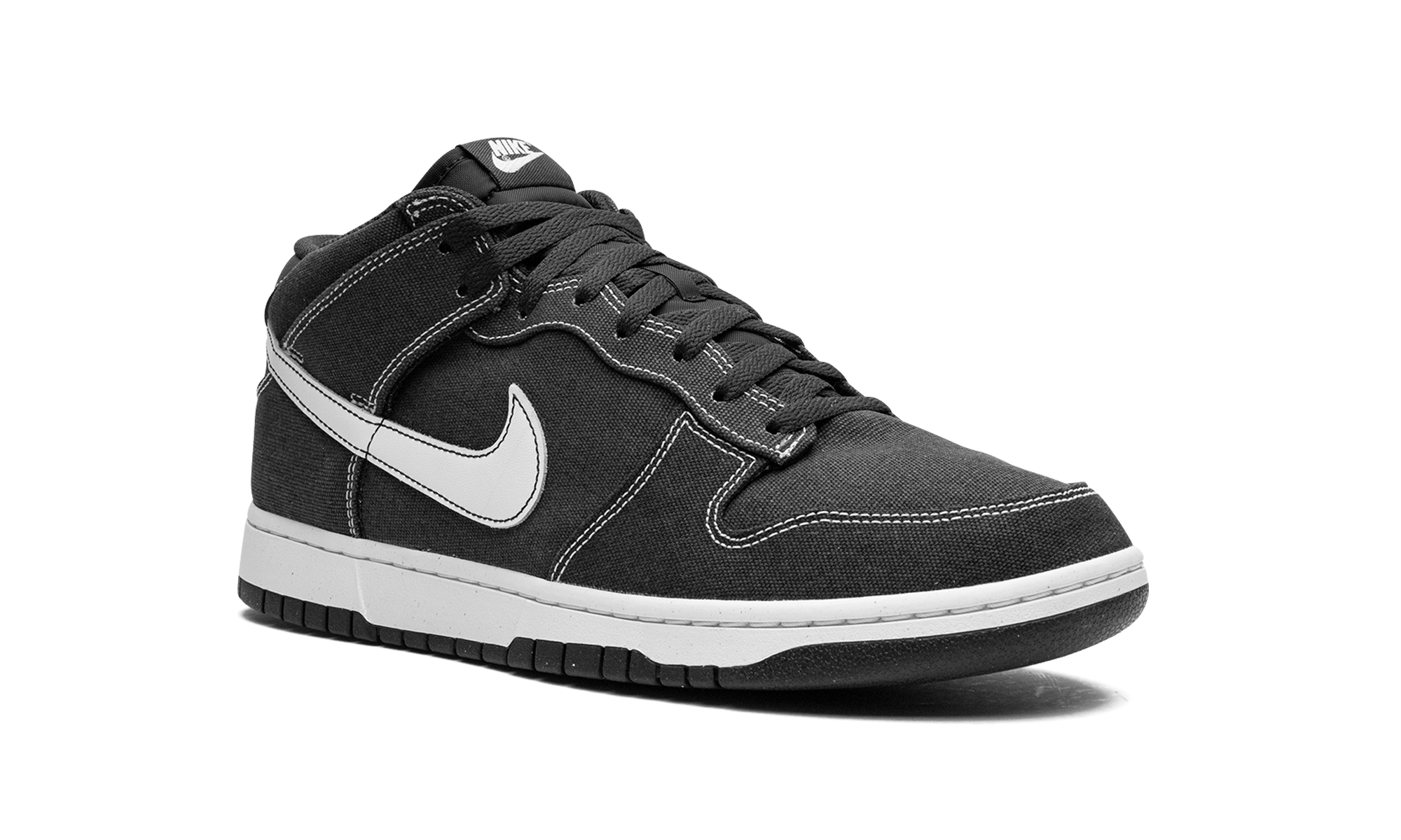 nike dunk mid off noir white+DV0830-001+diagnol right view