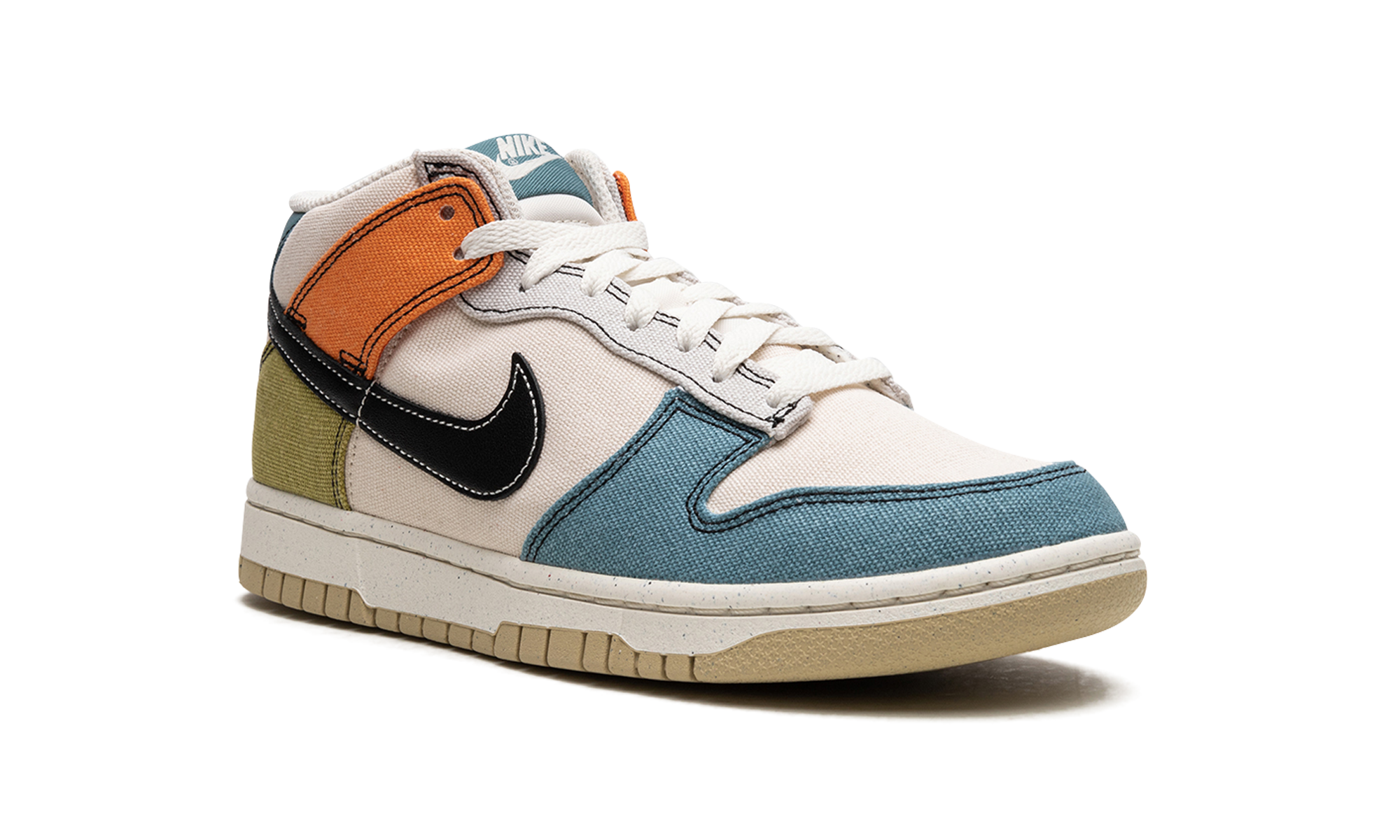nike dunk mid pale ivory multi+DV0830-100+diagnol right view