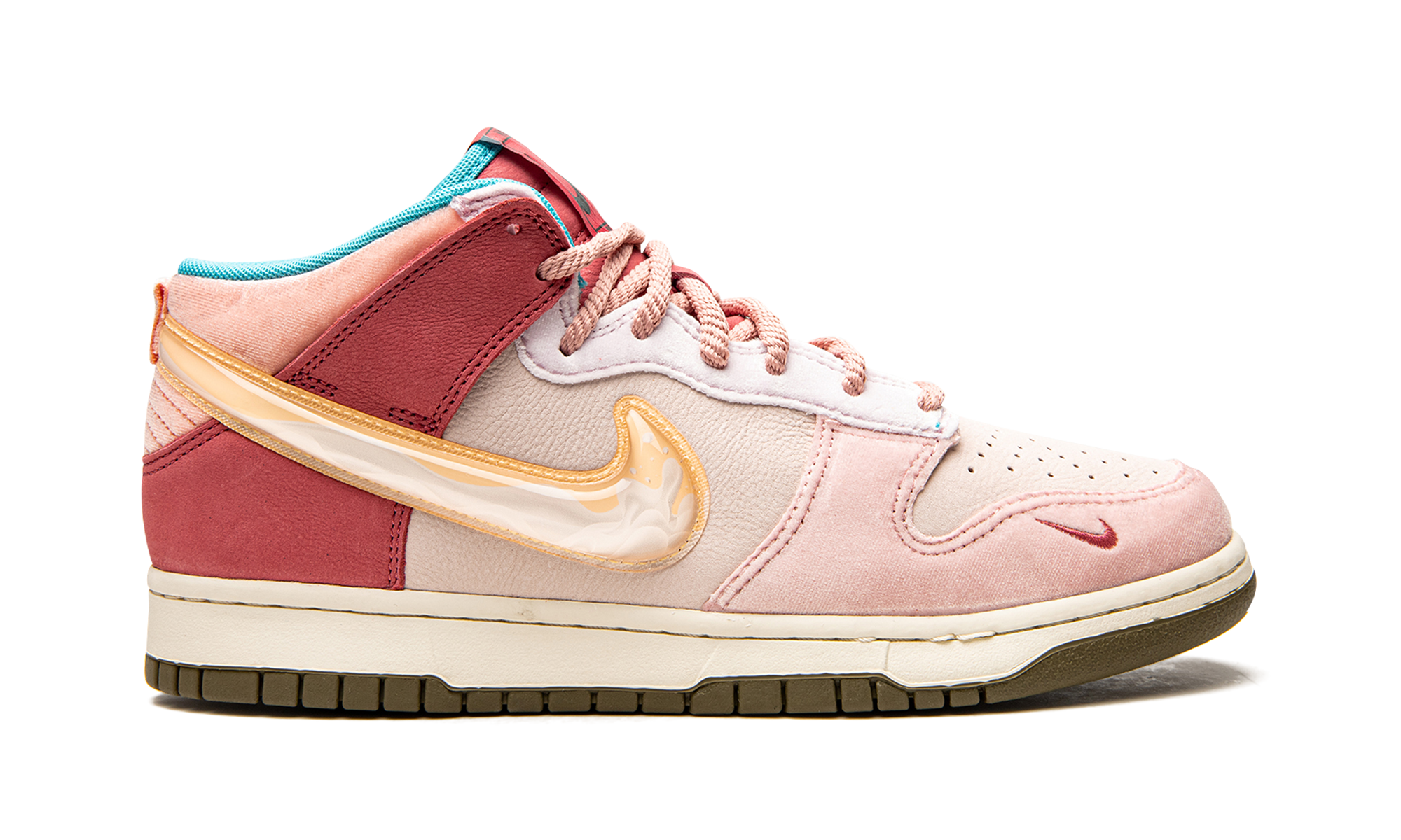 nike dunk mid social status free lunch strawberry milk+DJ1173-600+right view