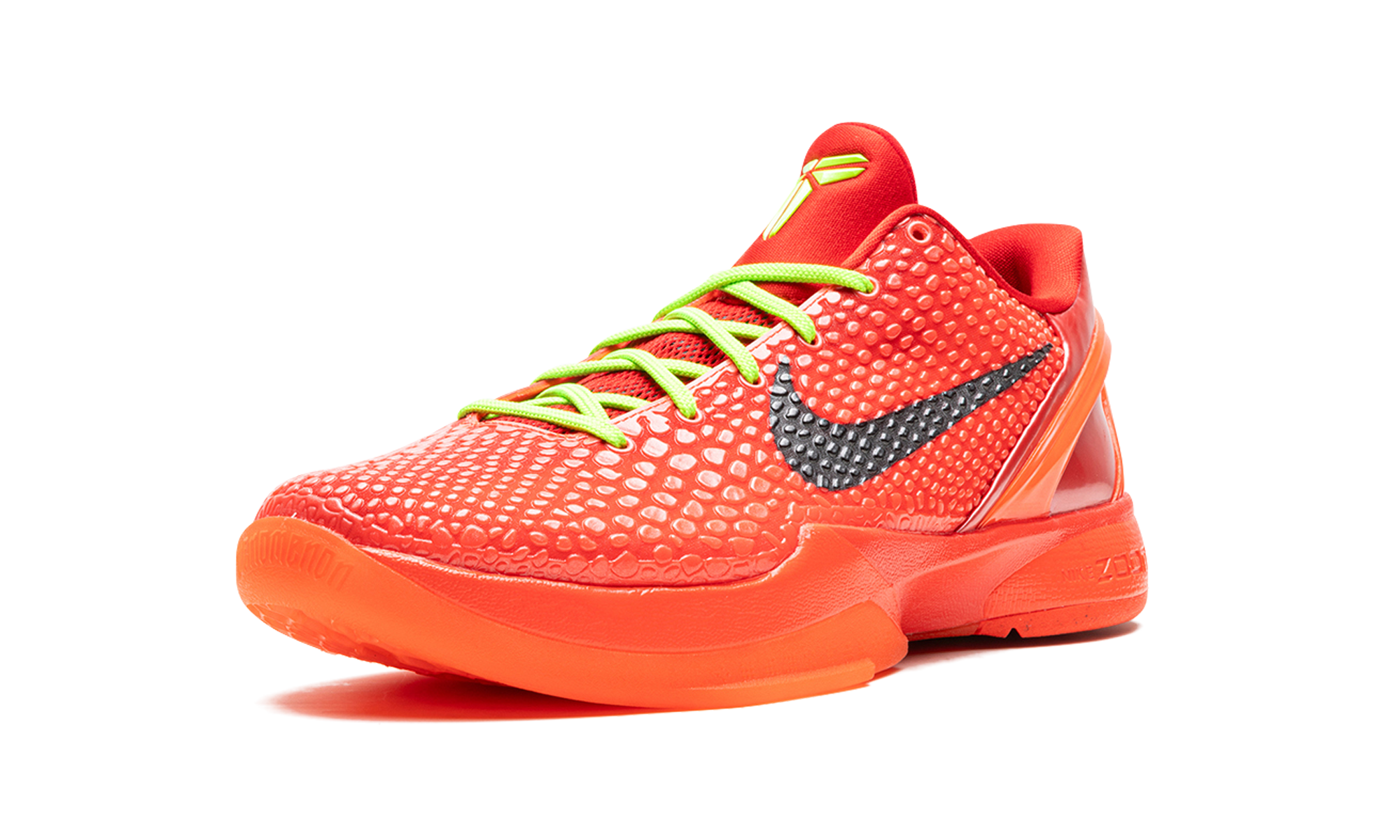 nike kobe 6 protro reverse grinch+FV4921-600+left diagnol single view