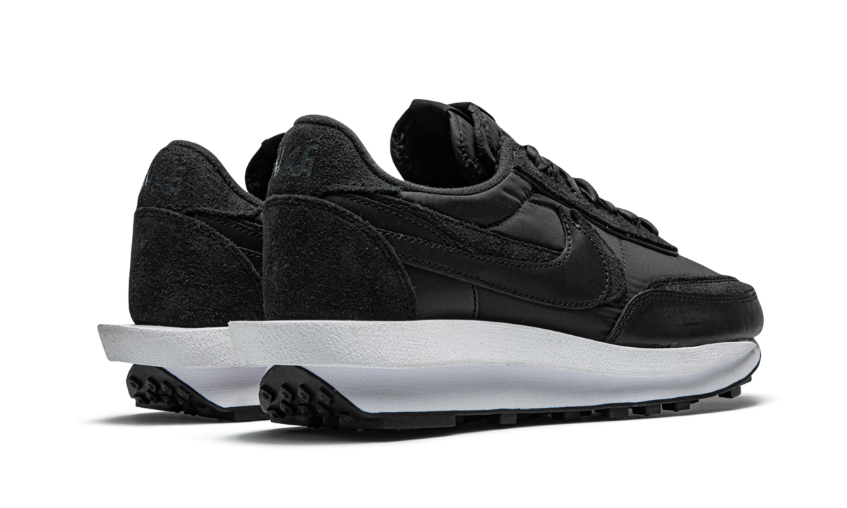 nike ld waffle sacai black nylon+BV0073-002+diagnol right behind view