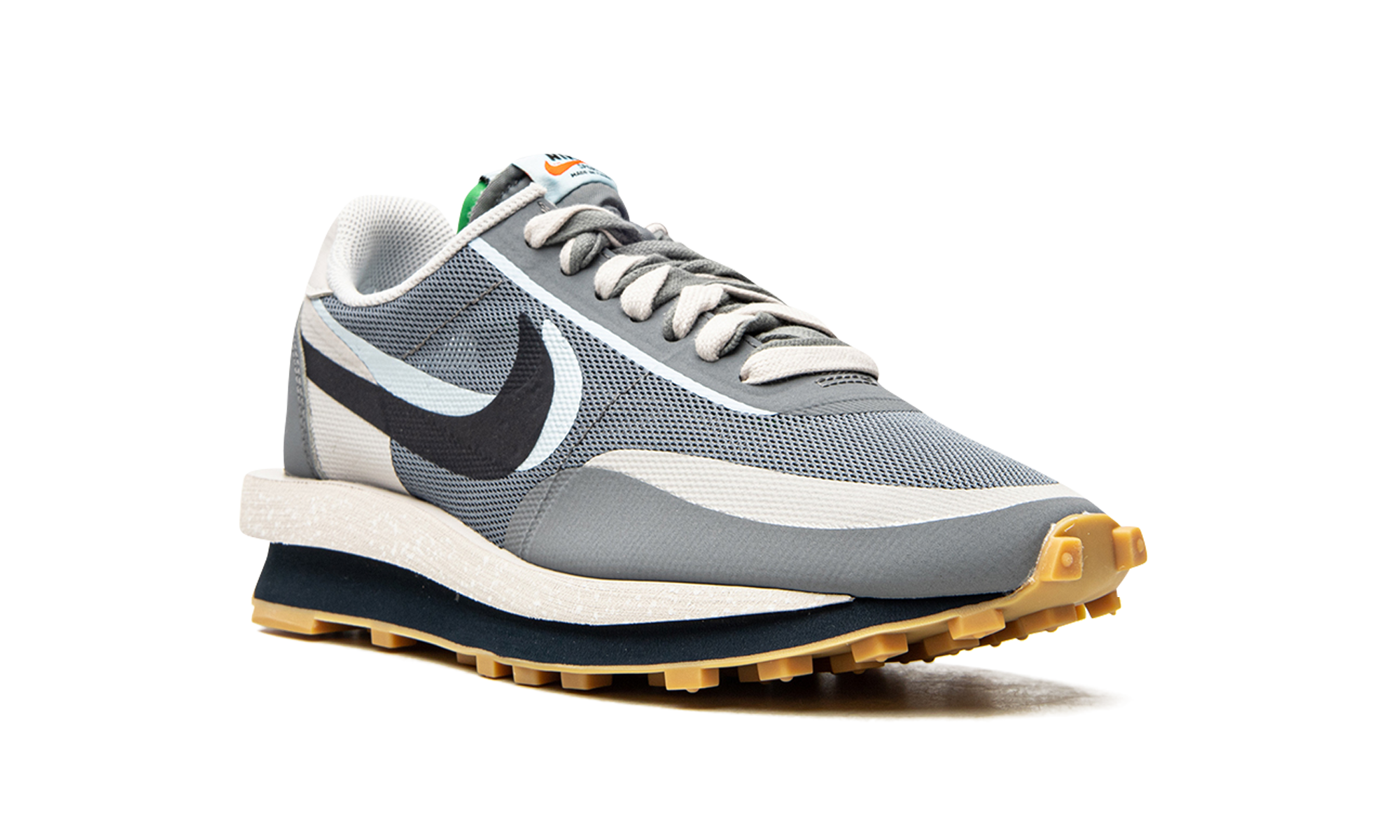 nike ld waffle sacai clot kiss of death 2 cool grey+DH3114-001+diagnol right view