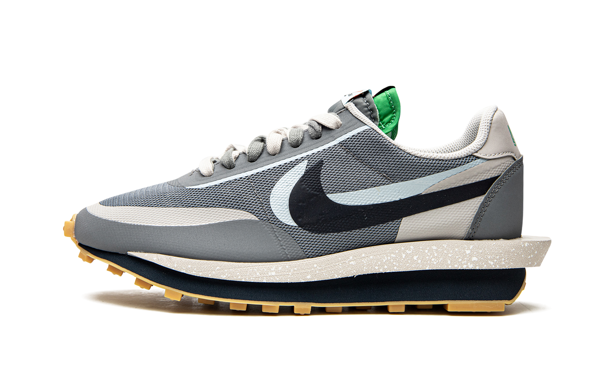 nike ld waffle sacai clot kiss of death 2 cool grey+DH3114-001+diagnol right view 1