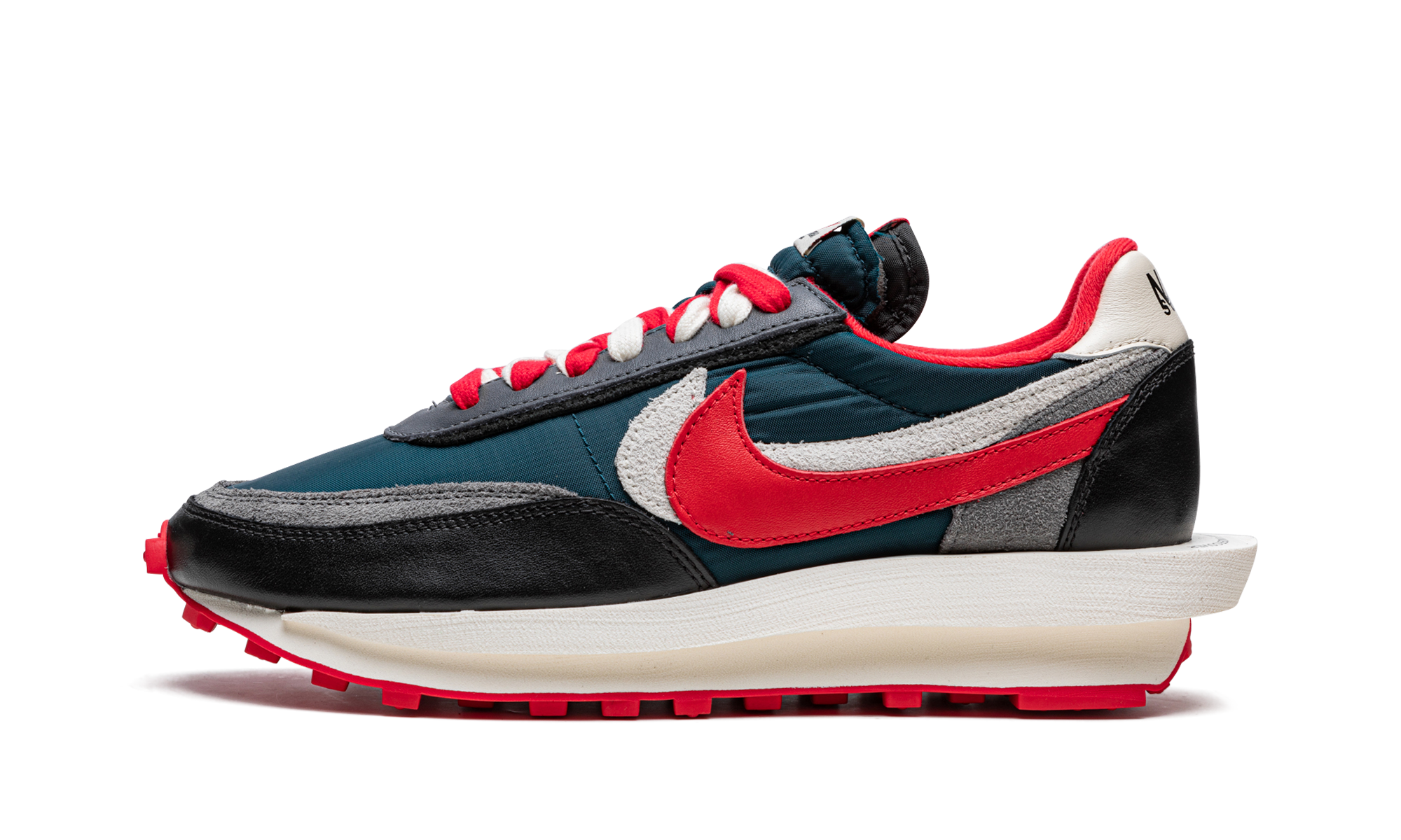 nike ld waffle sacai undercover midnight spruce university red+DJ4877-300+diagnol right view 1
