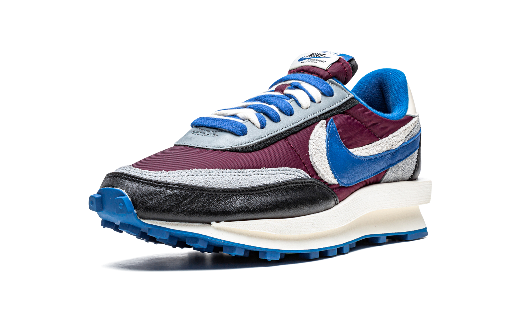 nike ld waffle sacai undercover night maroon team royal+DJ4877-600+left diagnol single view