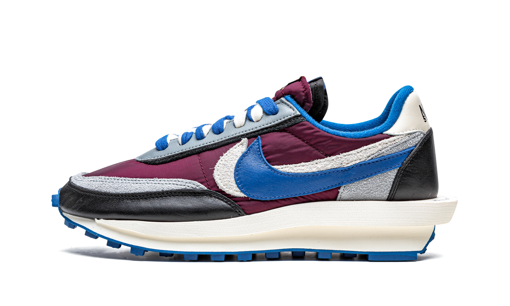 nike ld waffle sacai undercover night maroon team royal+DJ4877-600+diagnol right view 1