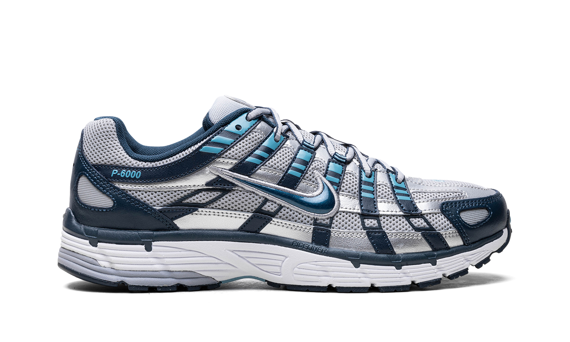 nike p 6000 armory navy flat silver+CD6404-402+right view