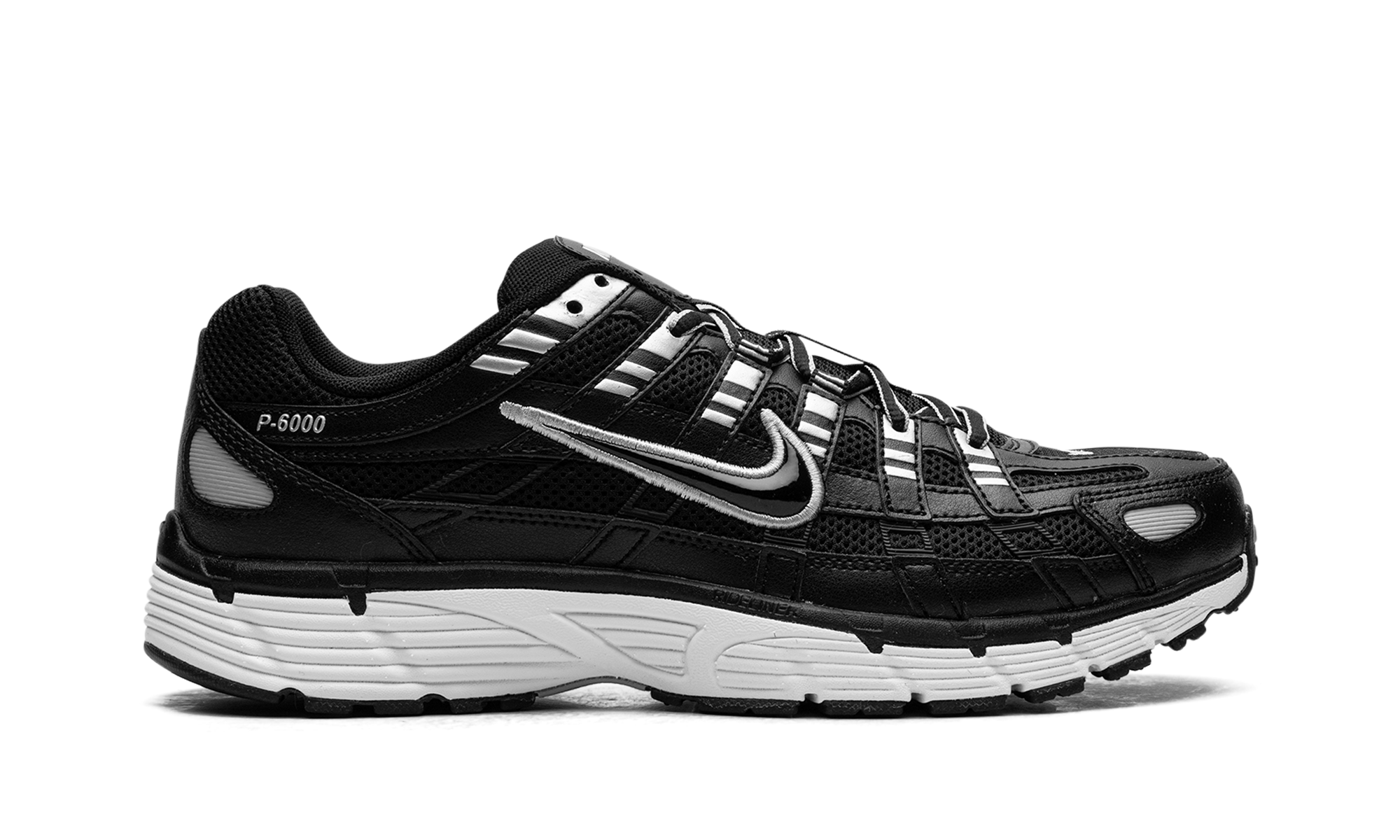 nike p 6000 black white metallic silver+CD6404-026+right view