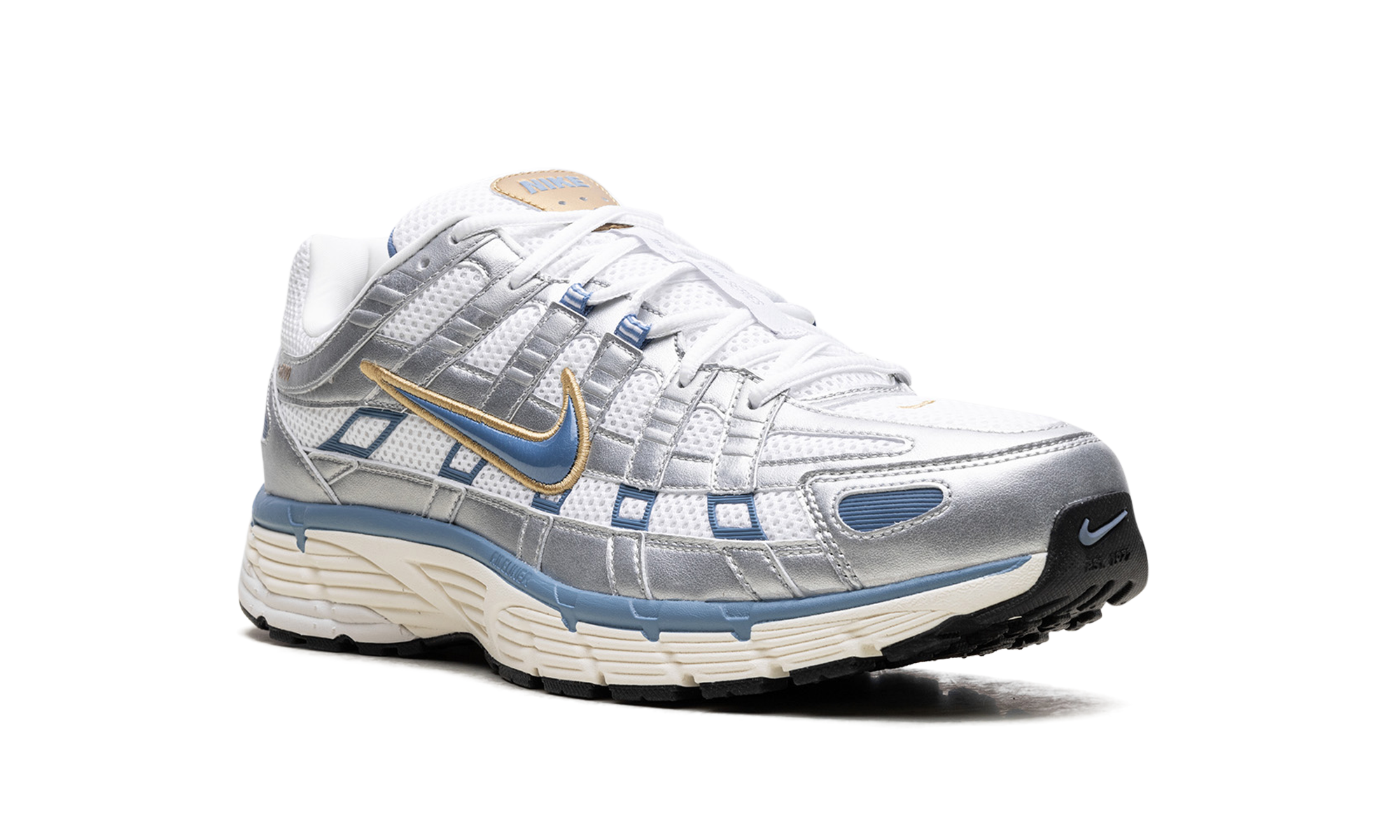 nike p 6000 metallic silver aegean storm+HJ7246-100+diagnol right view