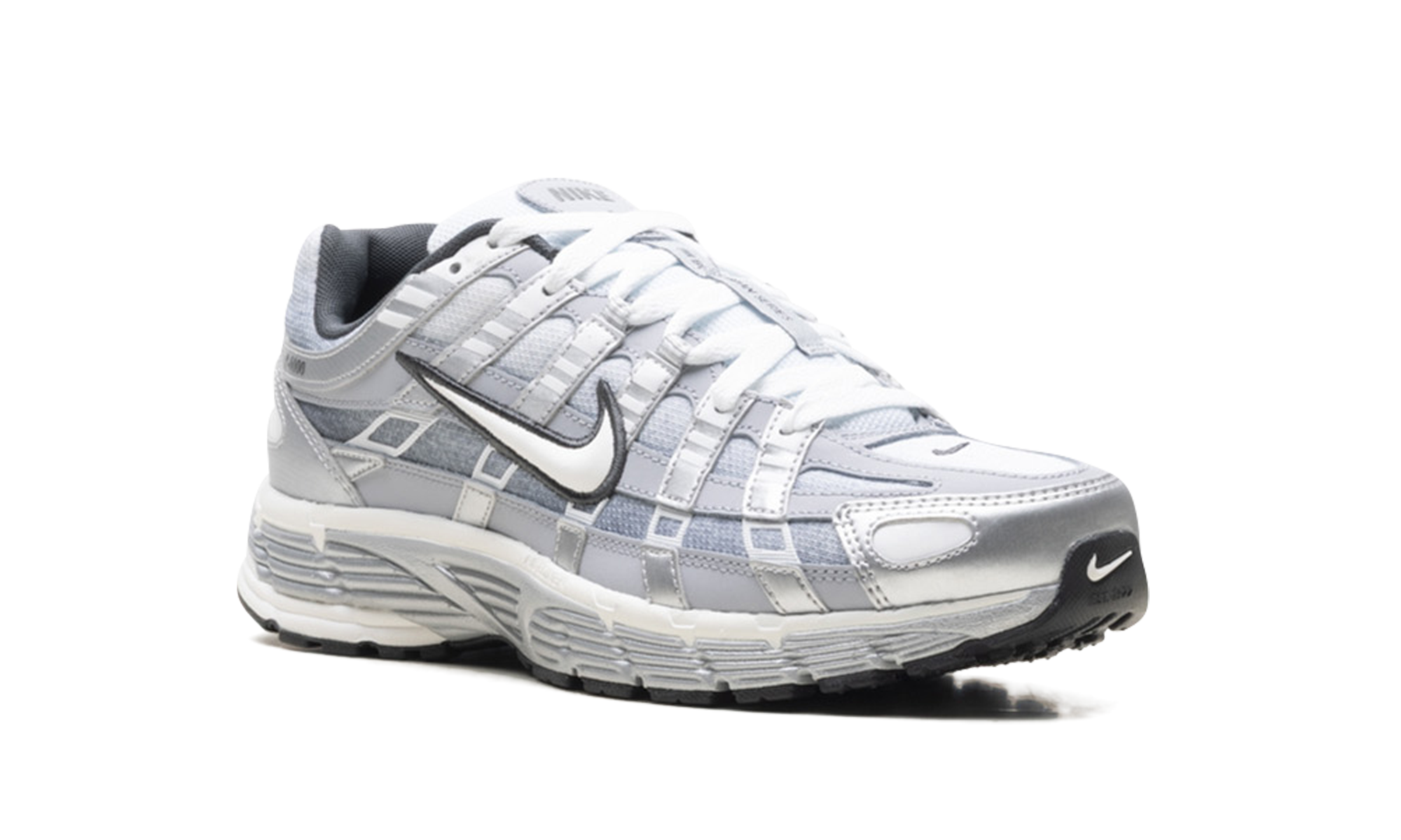 nike p 6000 metallic silver summit white wolf grey+IH4465-095+diagnol right view