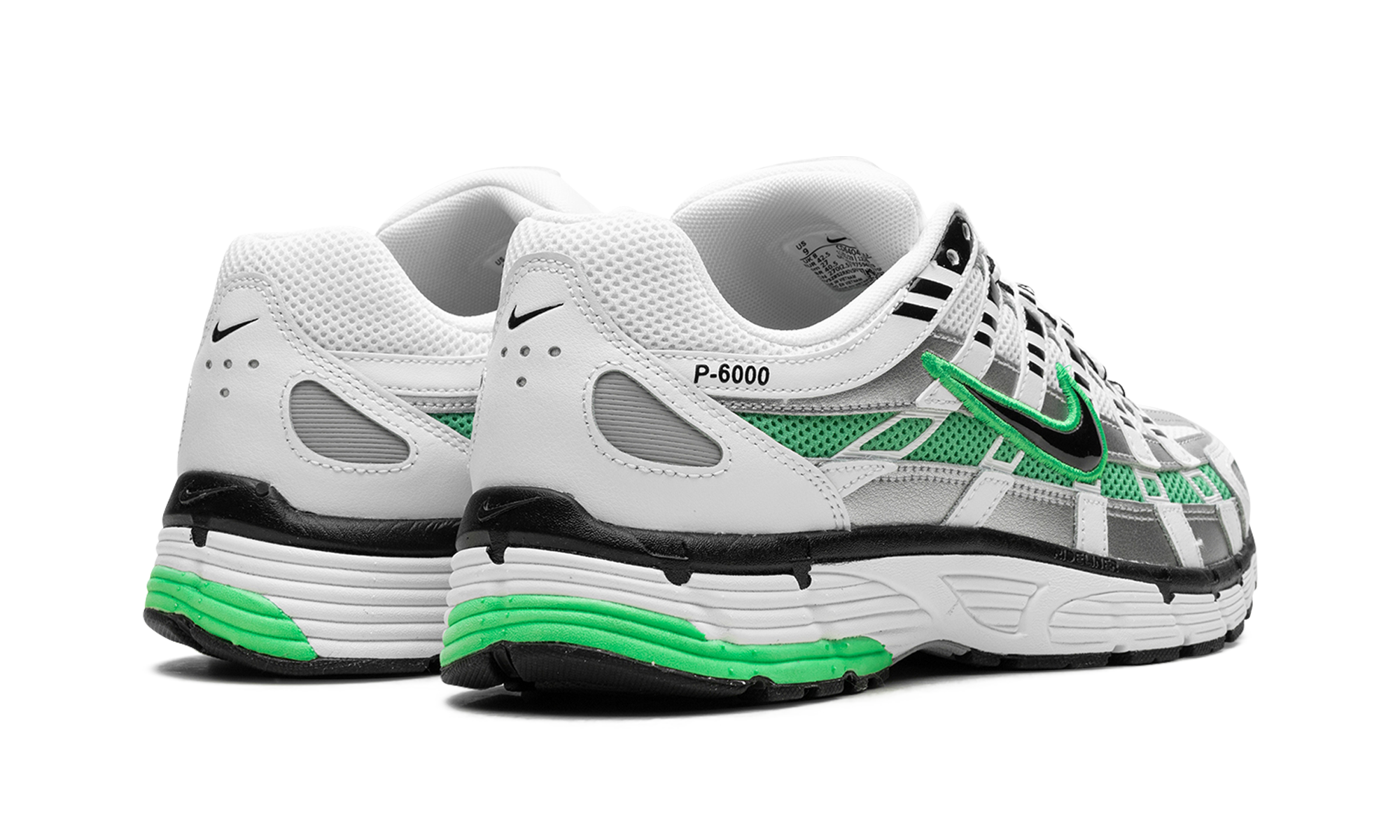 nike p 6000 spring green+CD6404-104+diagnol right behind view