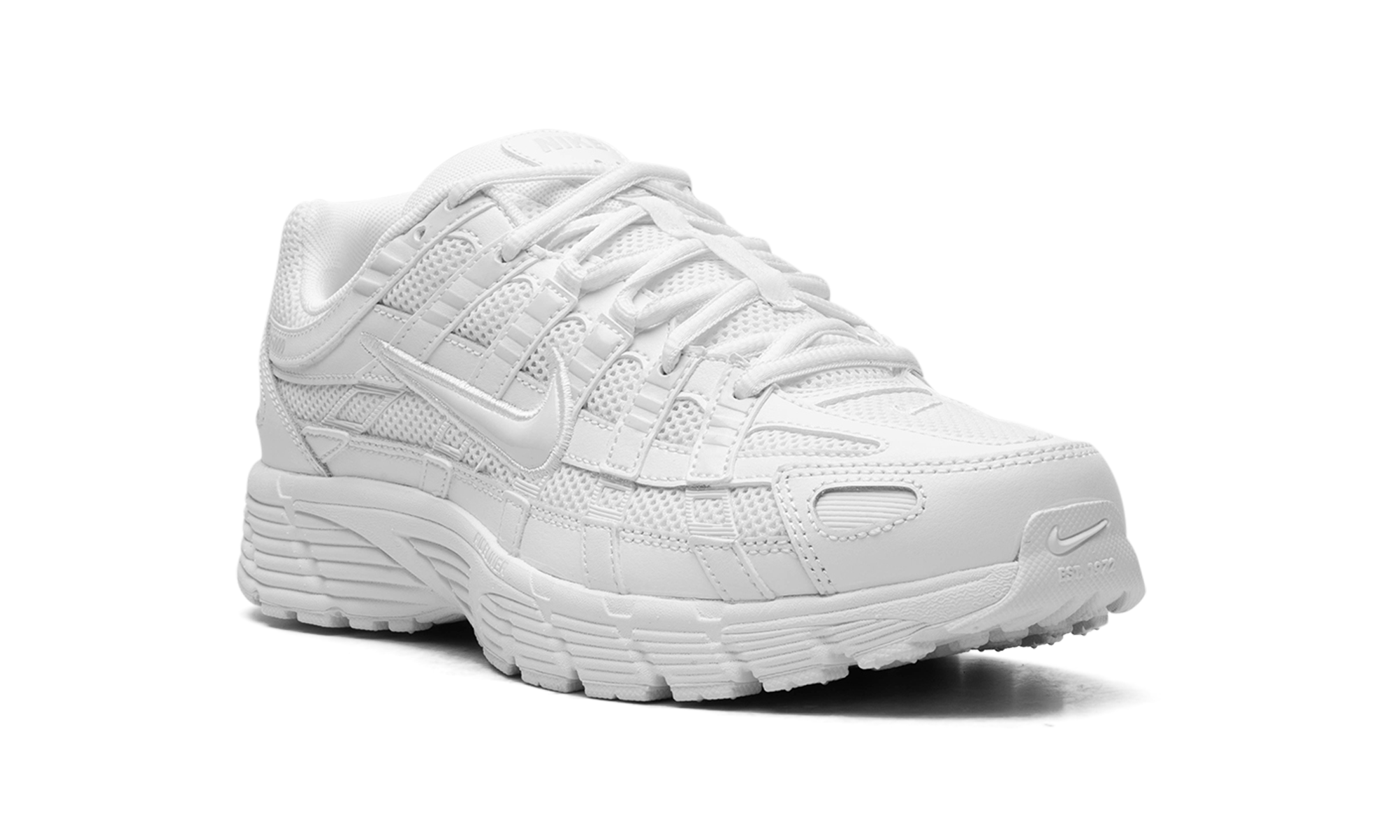 nike p 6000 triple white+CD6404-100+diagnol right view