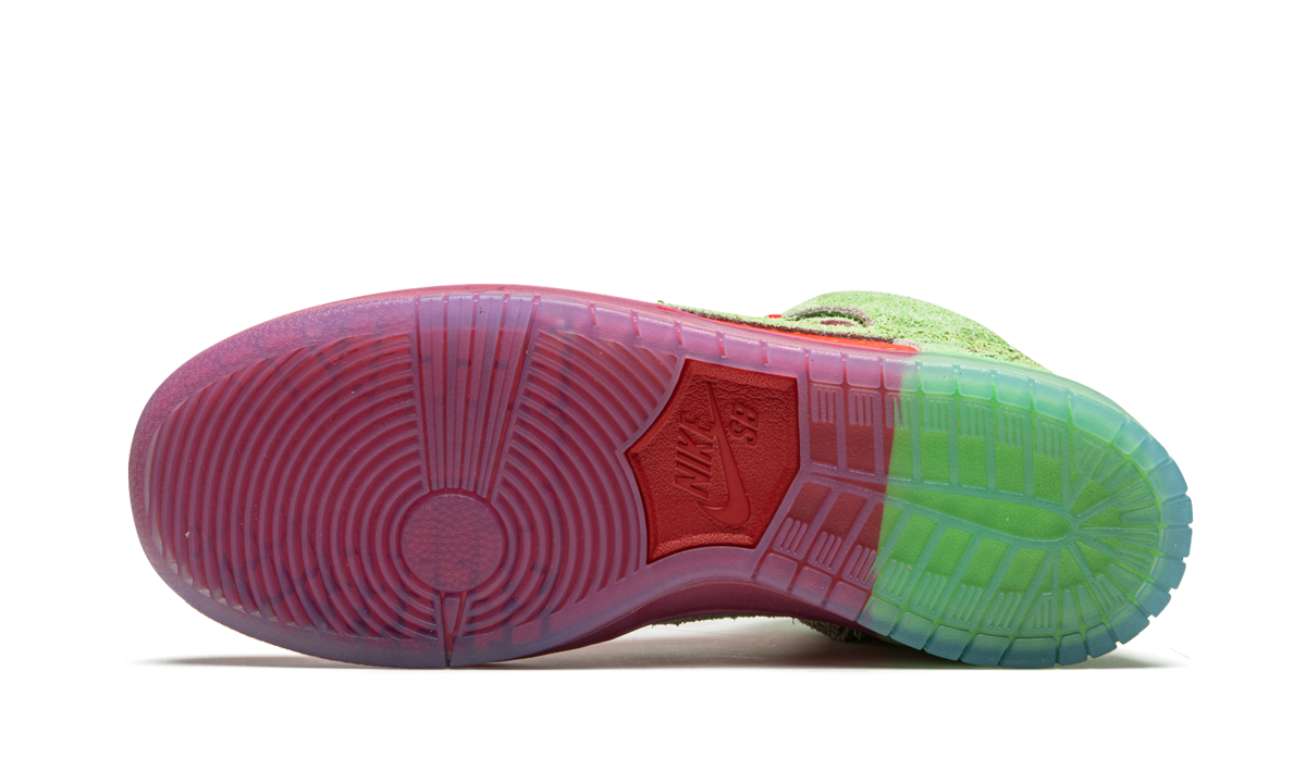 nike sb dunk high strawberry cough+CW7093-600+bottom view