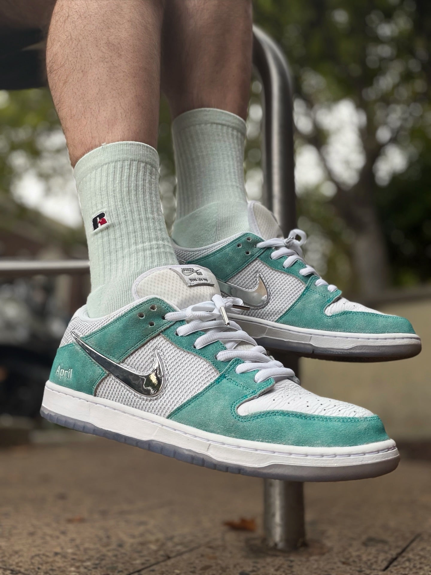 Nike SB Dunk Low April Skateboards, Lifestyle View 6, SKU FD2562-400