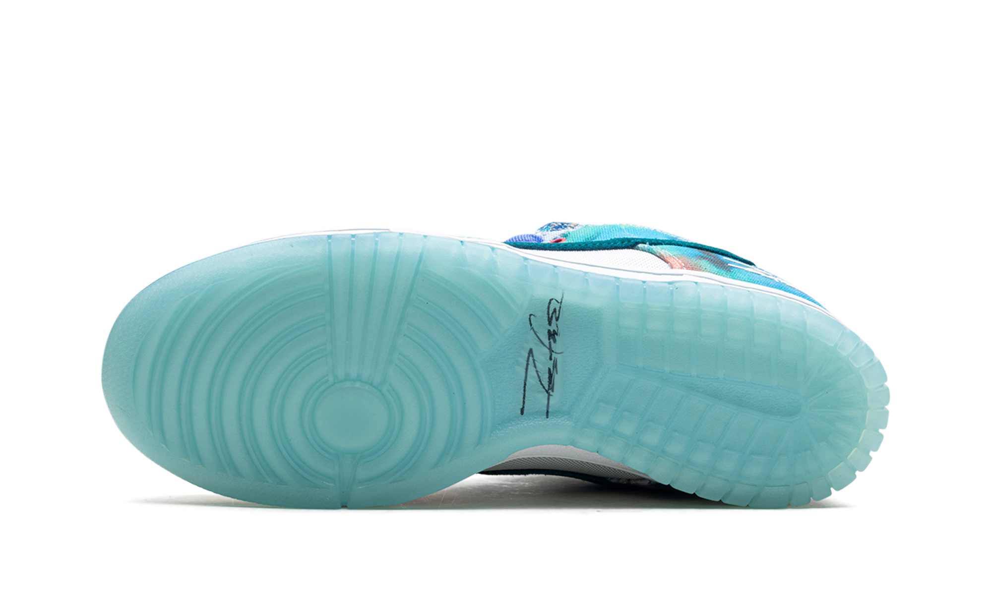 nike sb dunk low futura laboratories bleached aqua+HF6061-400+bottom view