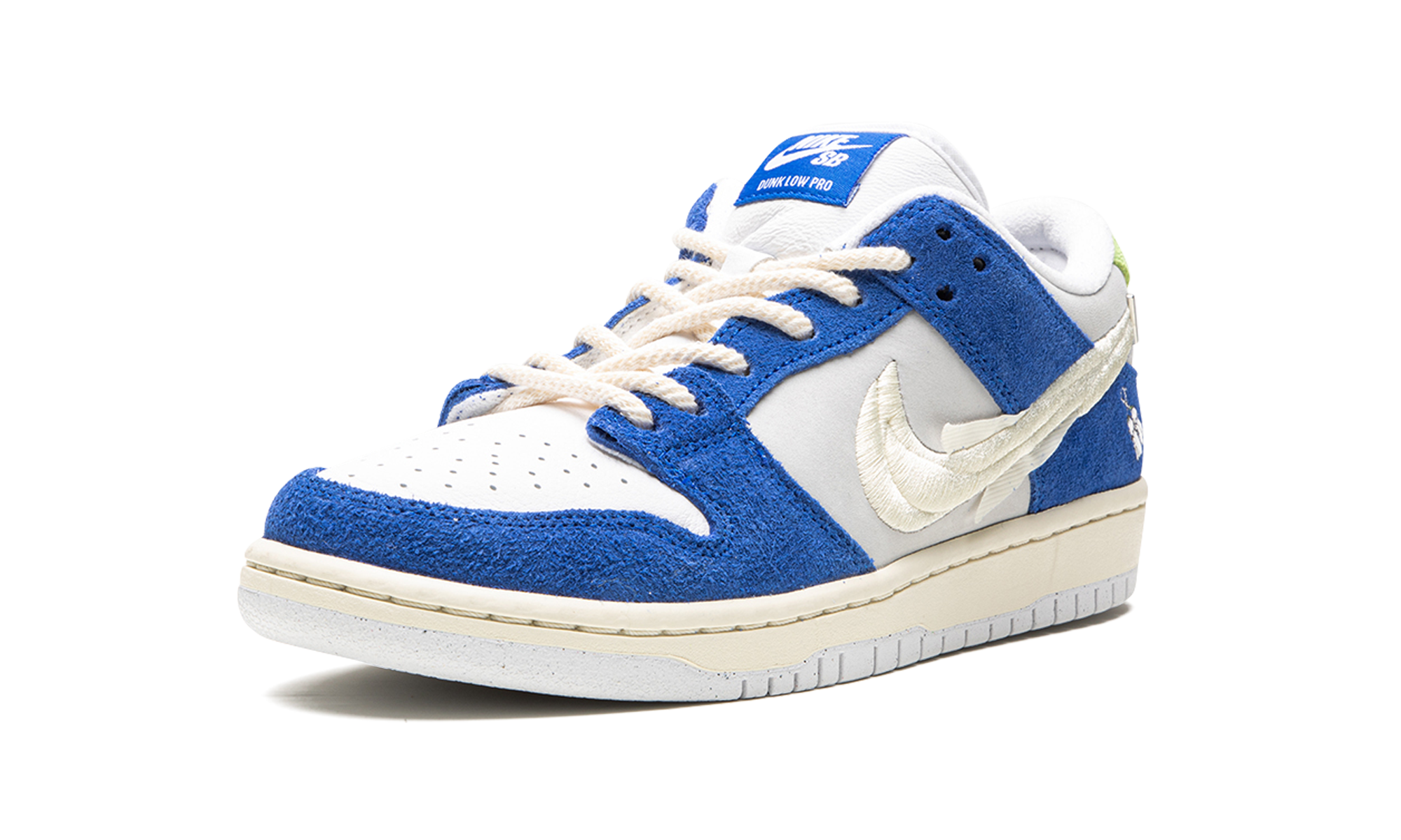 nike sb dunk low pro fly streetwear gardenia+DQ5130-400+left diagnol single view