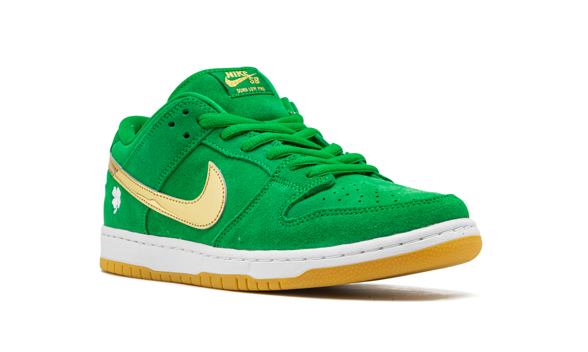 nike sb dunk low pro st patrick s day 2022+BQ6817-303+diagnol right view