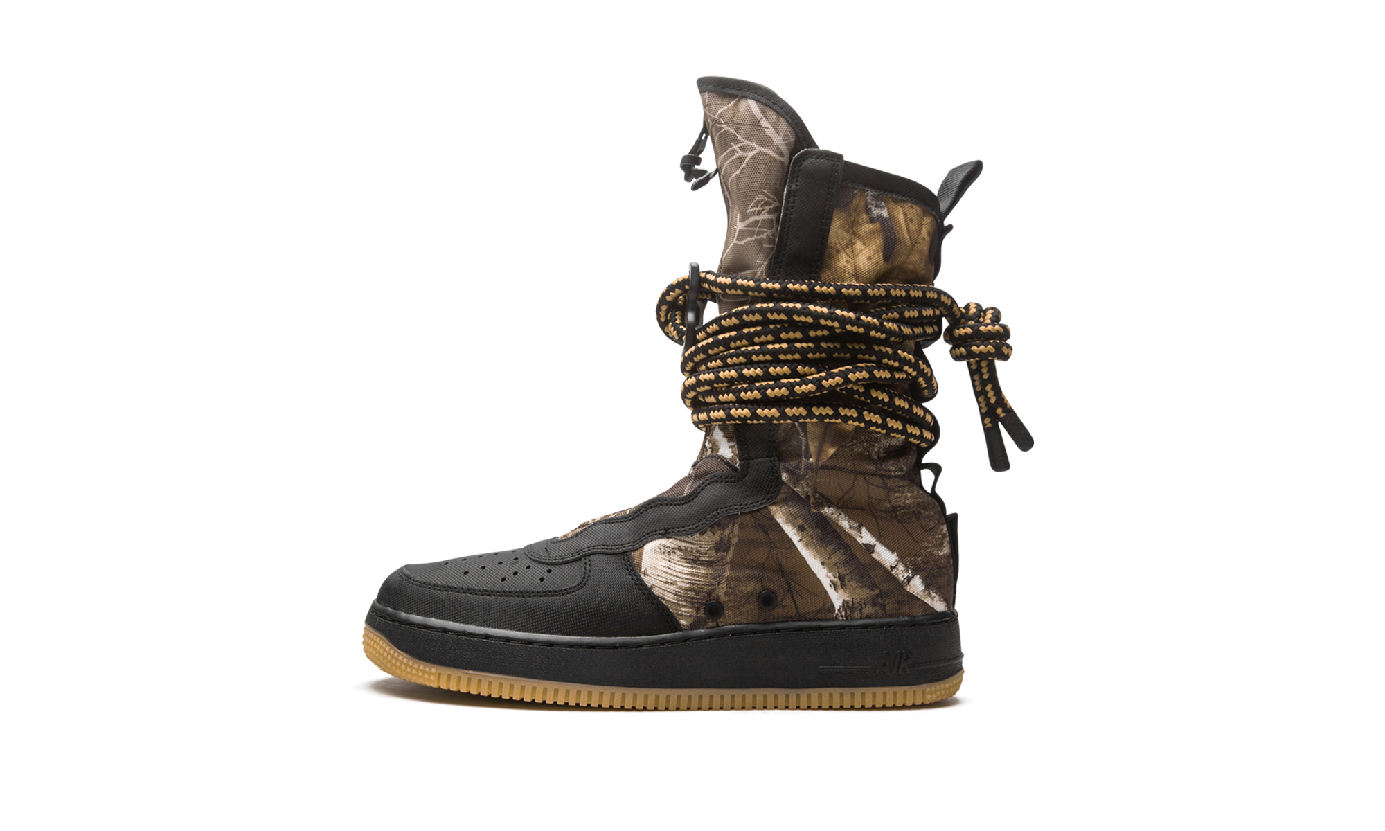 nike sf air force 1 high realtree black+AA1128-004+diagnol right view 1