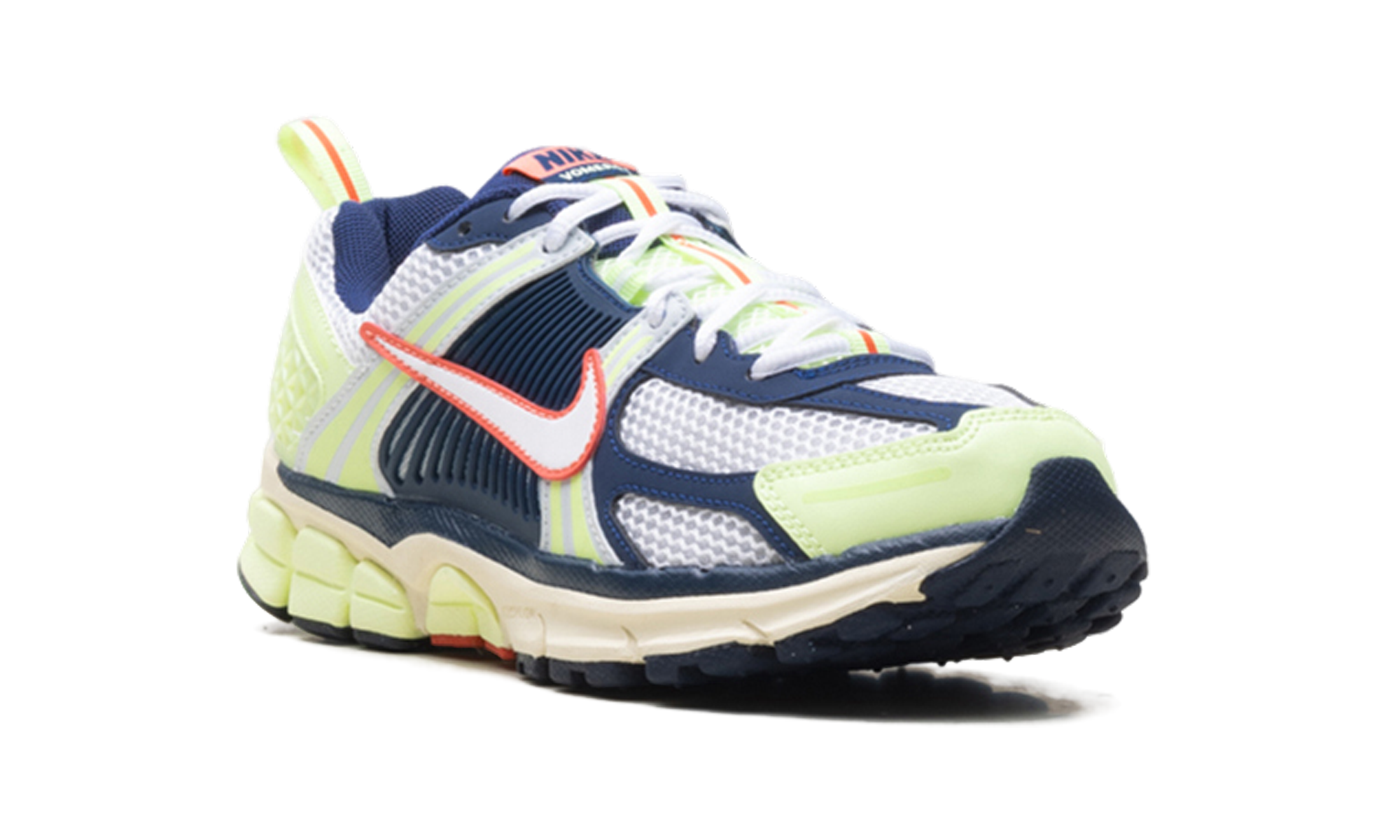 nike zoom vomero 5 barely volt midnight navy pure platinum white gs+IB4406-701+diagnol right view