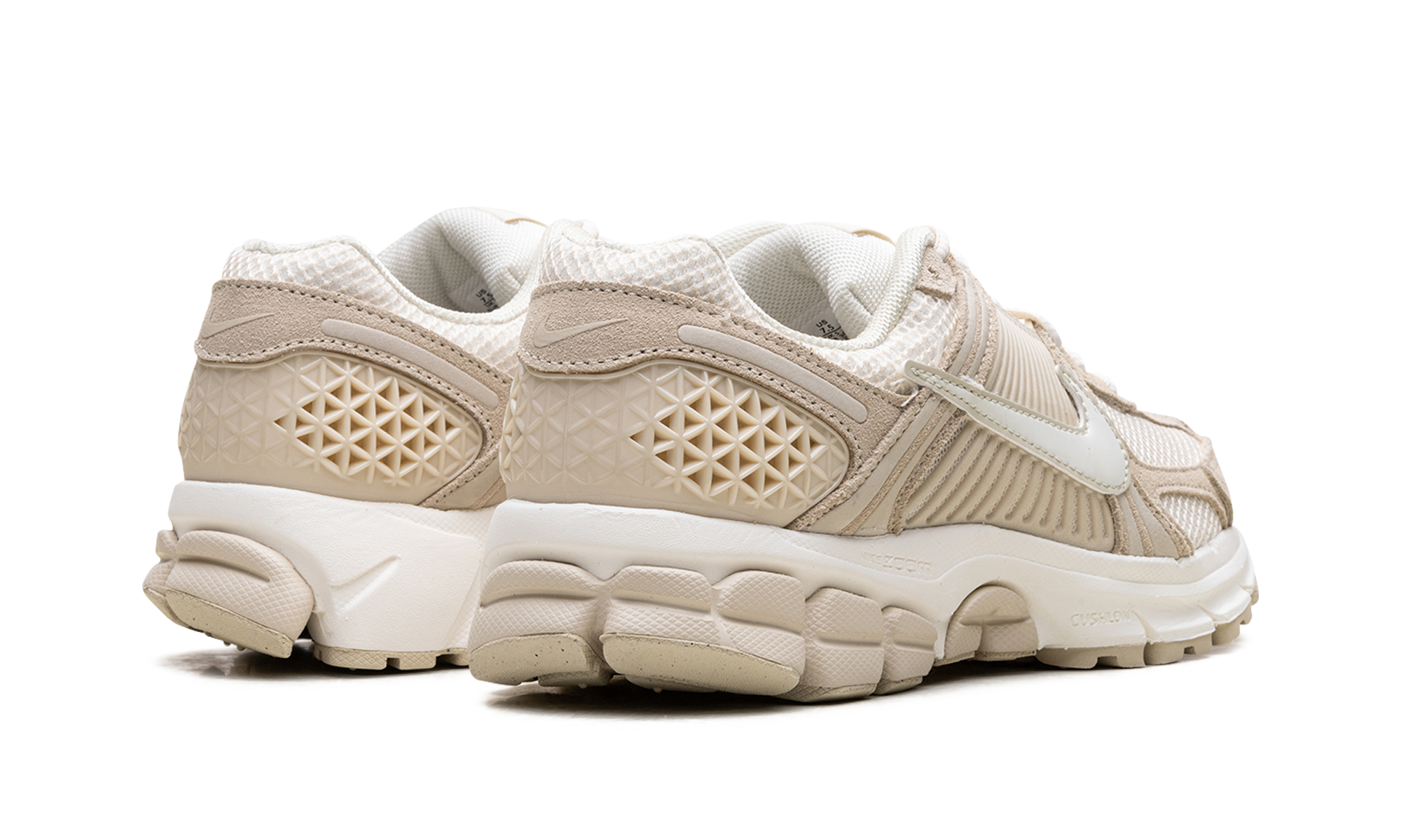 nike zoom vomero 5 beach light khaki women s+HQ0458-200+diagnol right behind view