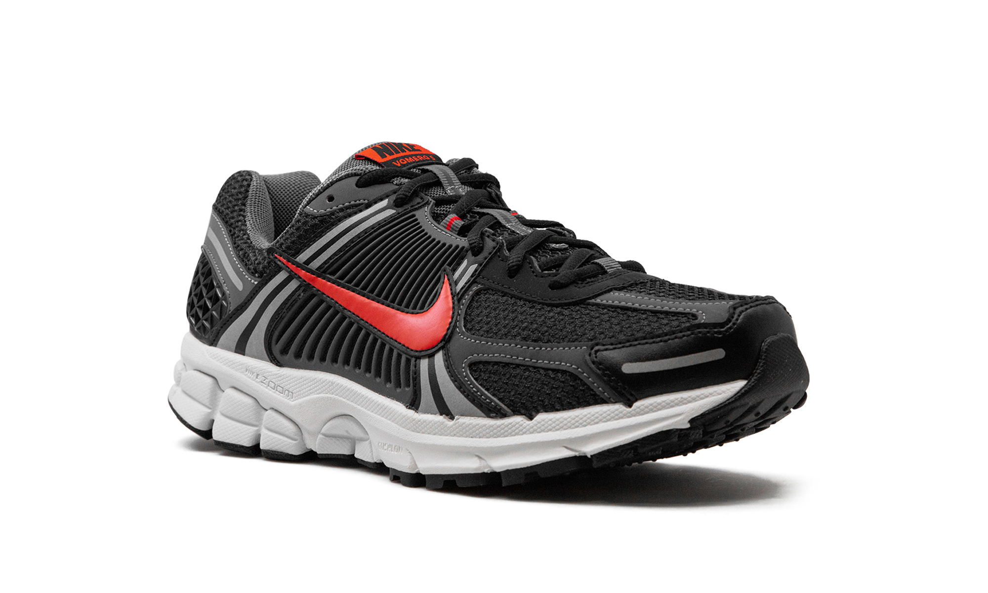 nike zoom vomero 5 black picante red+FB9149-001+diagnol right view