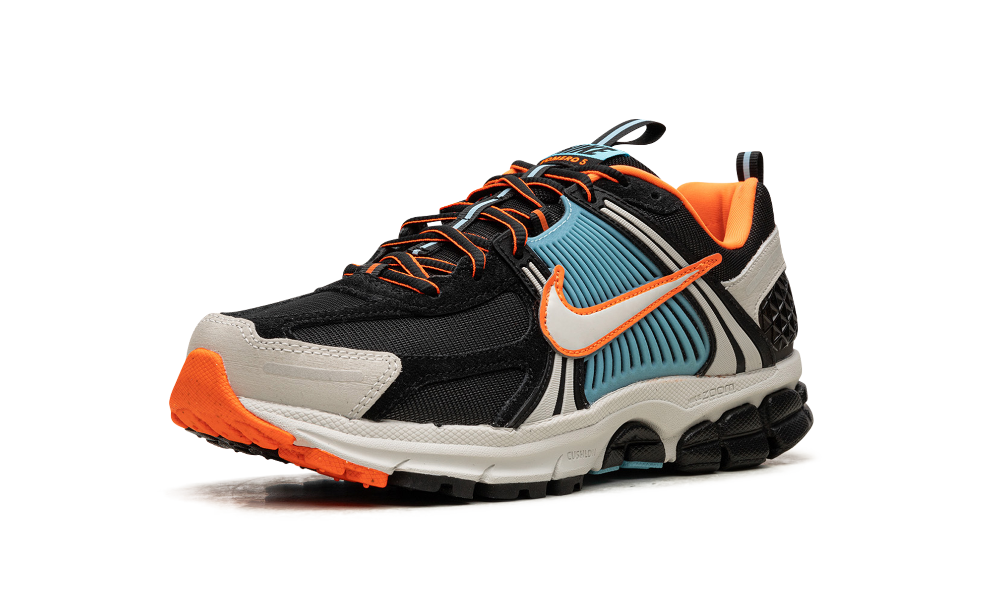 nike zoom vomero 5 blue glaze total orange women s+FZ3963-010+left diagnol single view