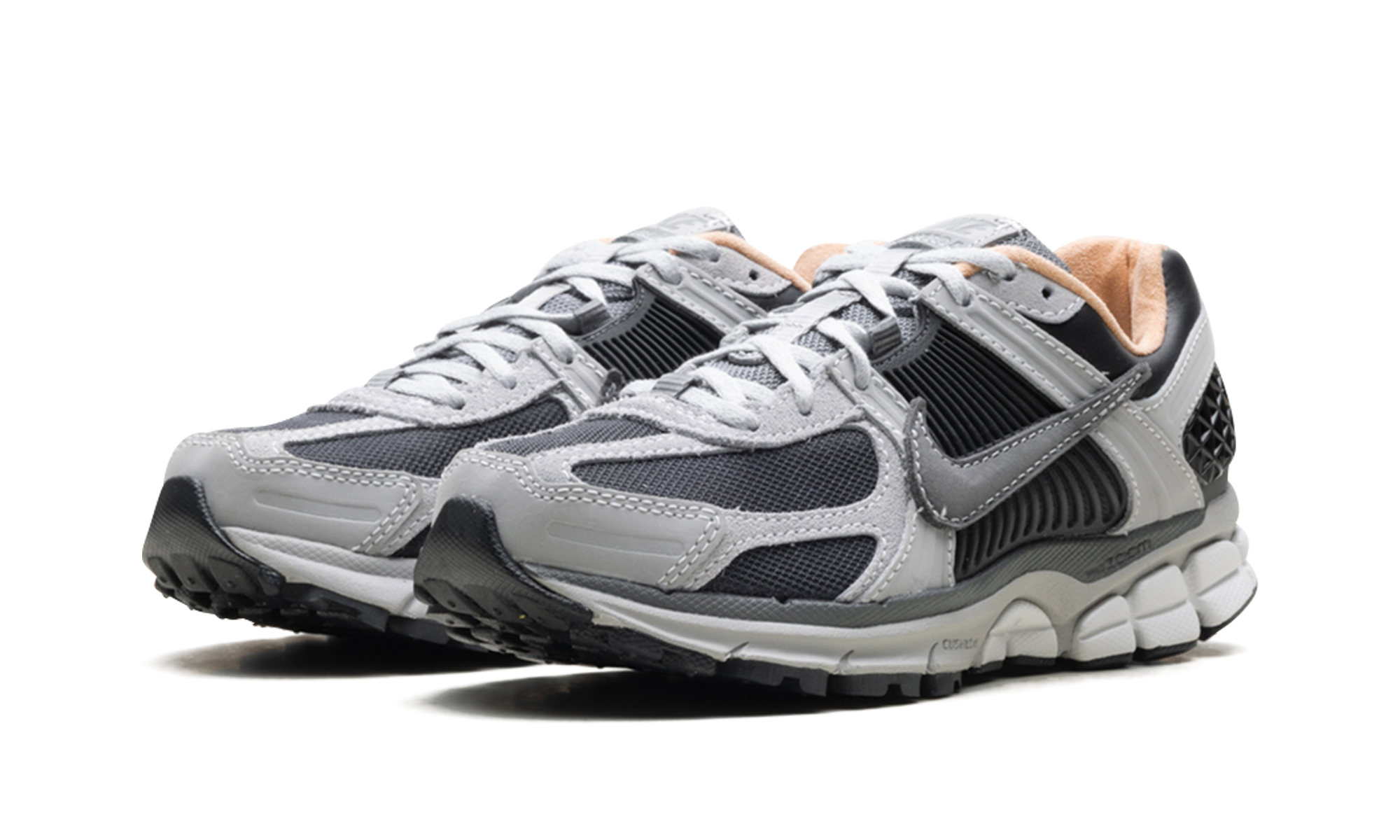 nike zoom vomero 5 dark smoke grey vachetta+HV5982-001+diagnol left view