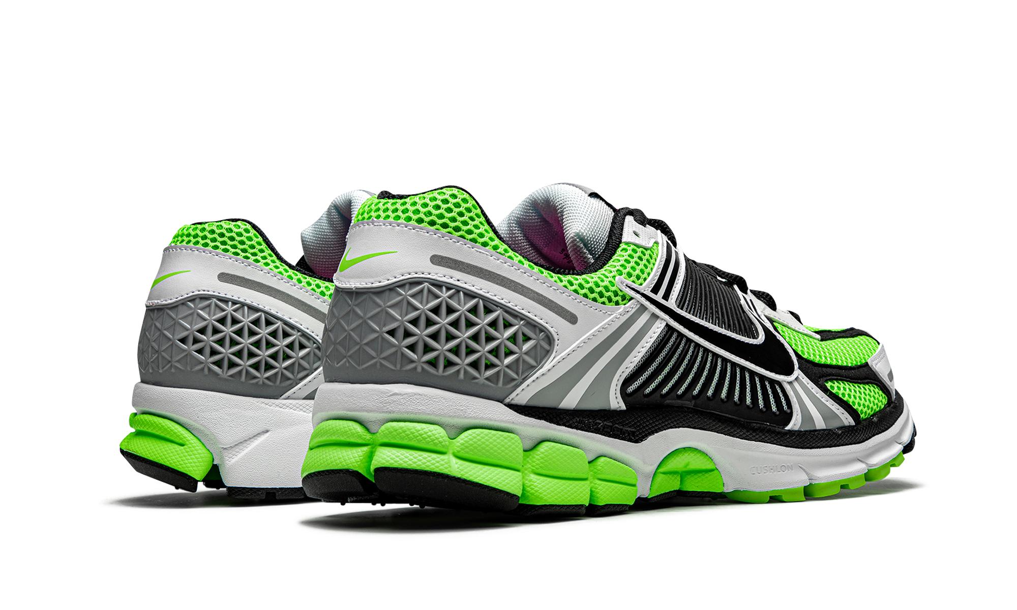 nike zoom vomero 5 electric green black+CI1694-300+diagnol right behind view