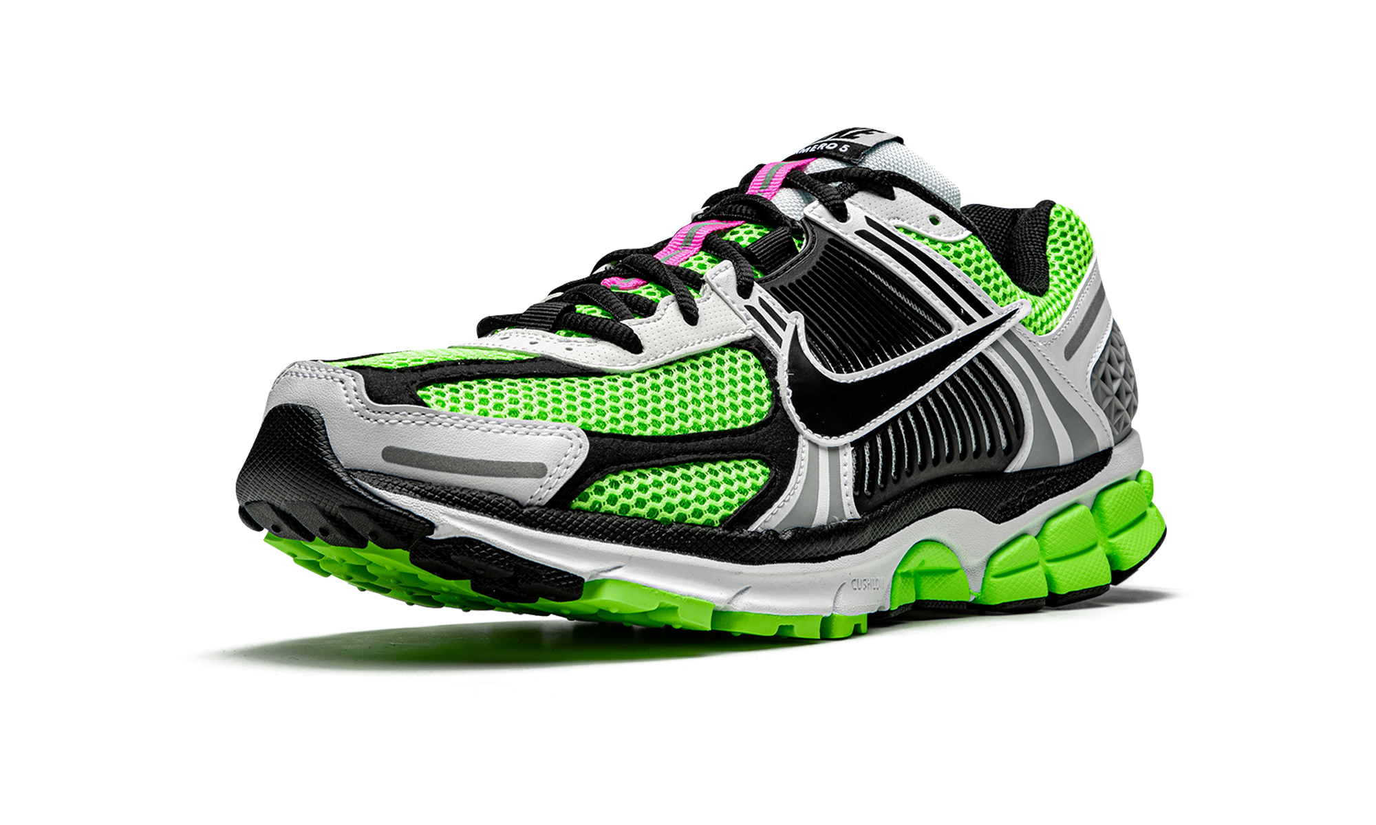 nike zoom vomero 5 electric green black+CI1694-300+left diagnol single view